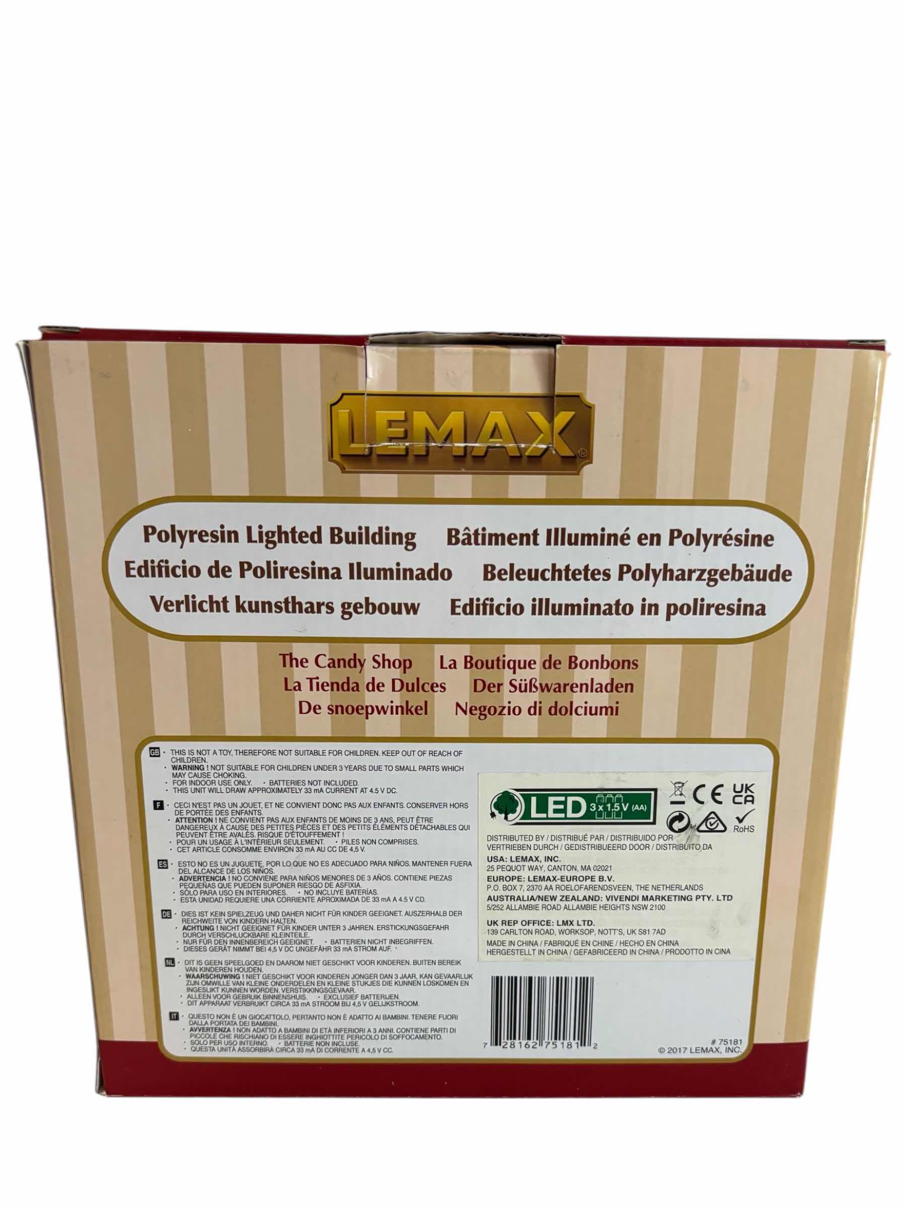 Photo 1 of LEMAX 2017 CADDINGTON VILLAGE POLYRESIN LIGHTED BUILDING- THE CANDY SHOP #75181