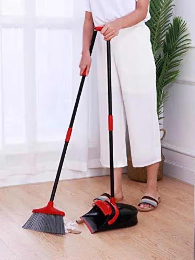 Photo 1 of ZALIK BROOM & DUSTPAN SET, RED/BLACK