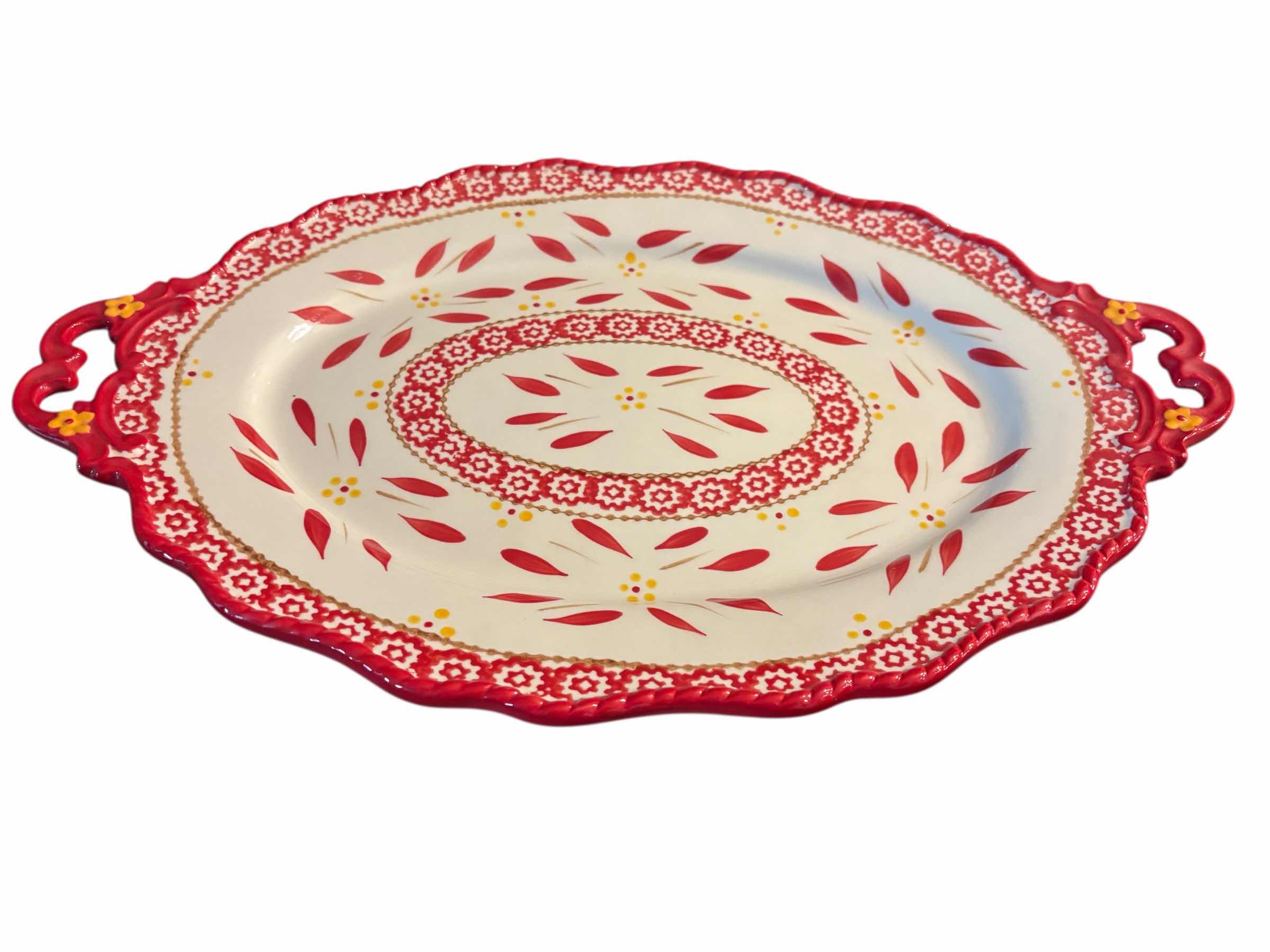 Photo 1 of TEMP-TATIONS OVENWARE OLD WORLD 6 PC SERVING SET, RED (READ NOTES)