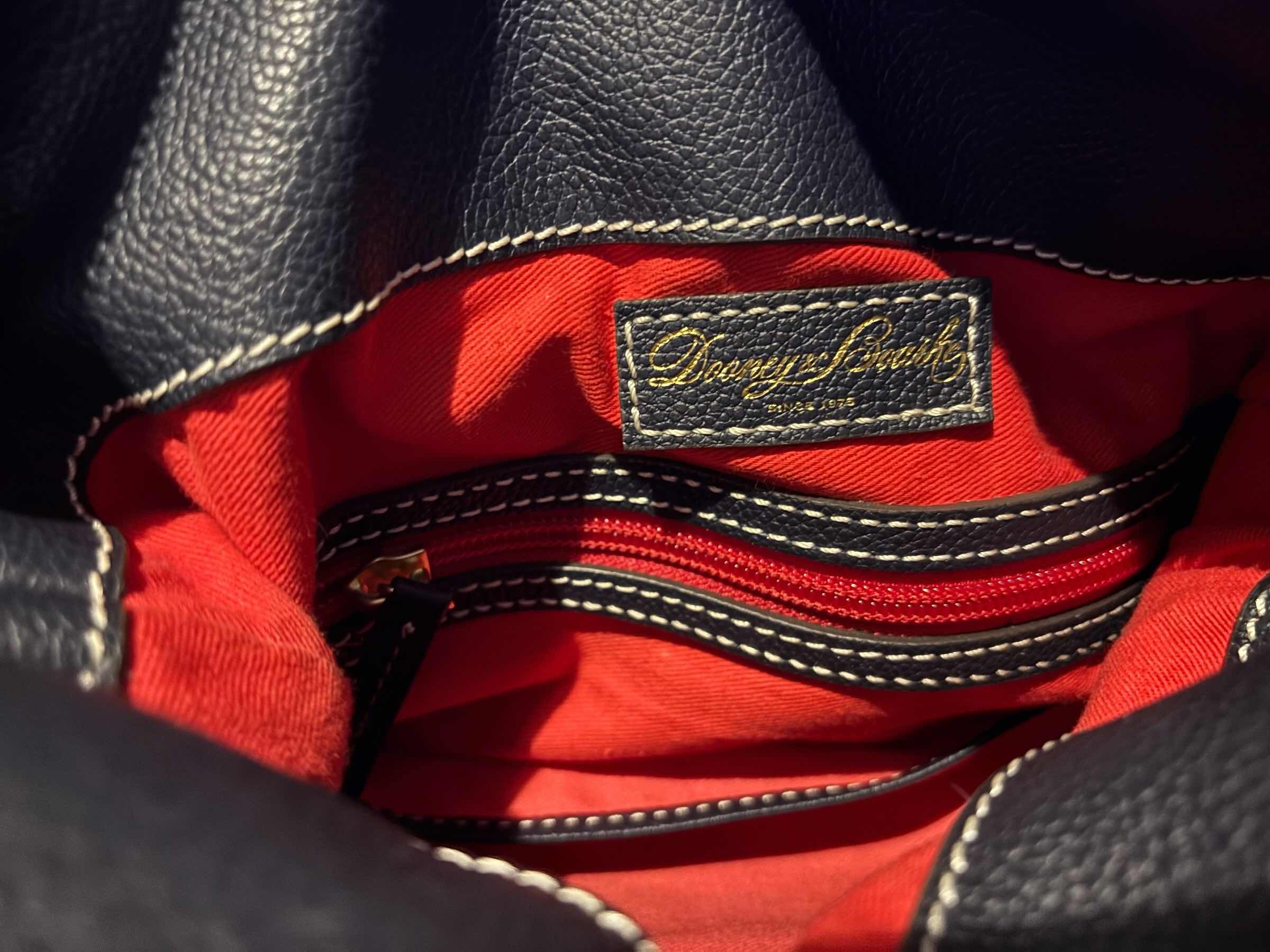 Photo 1 of DOONEY & BOURKE FLORENTINE SATCHEL HANDBAG, NAVY $389