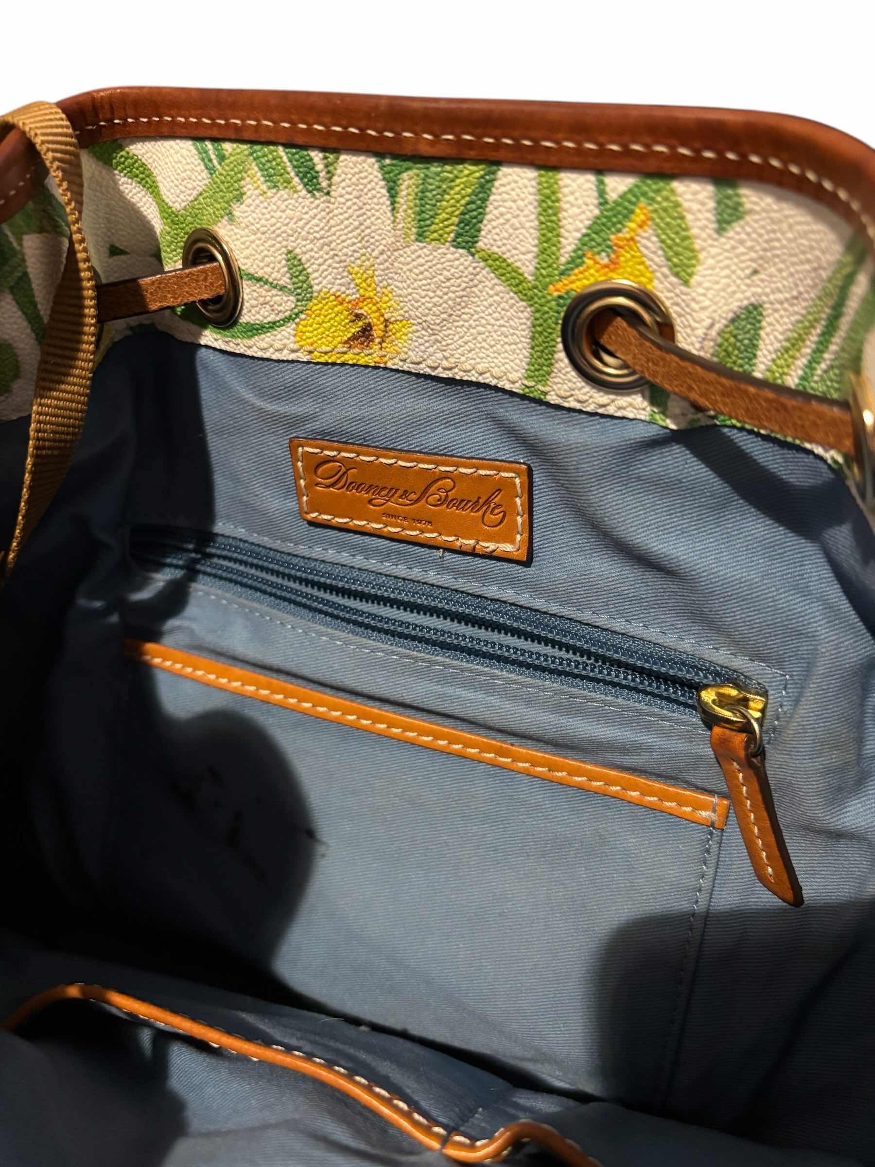 Photo 1 of DOONEY & BOURKE BUTTERCUPS DRAWSTRING SHOULDER BUCKET BAG & MATCHING WRISTLET BAG, INCLUDES DUST BAG $365