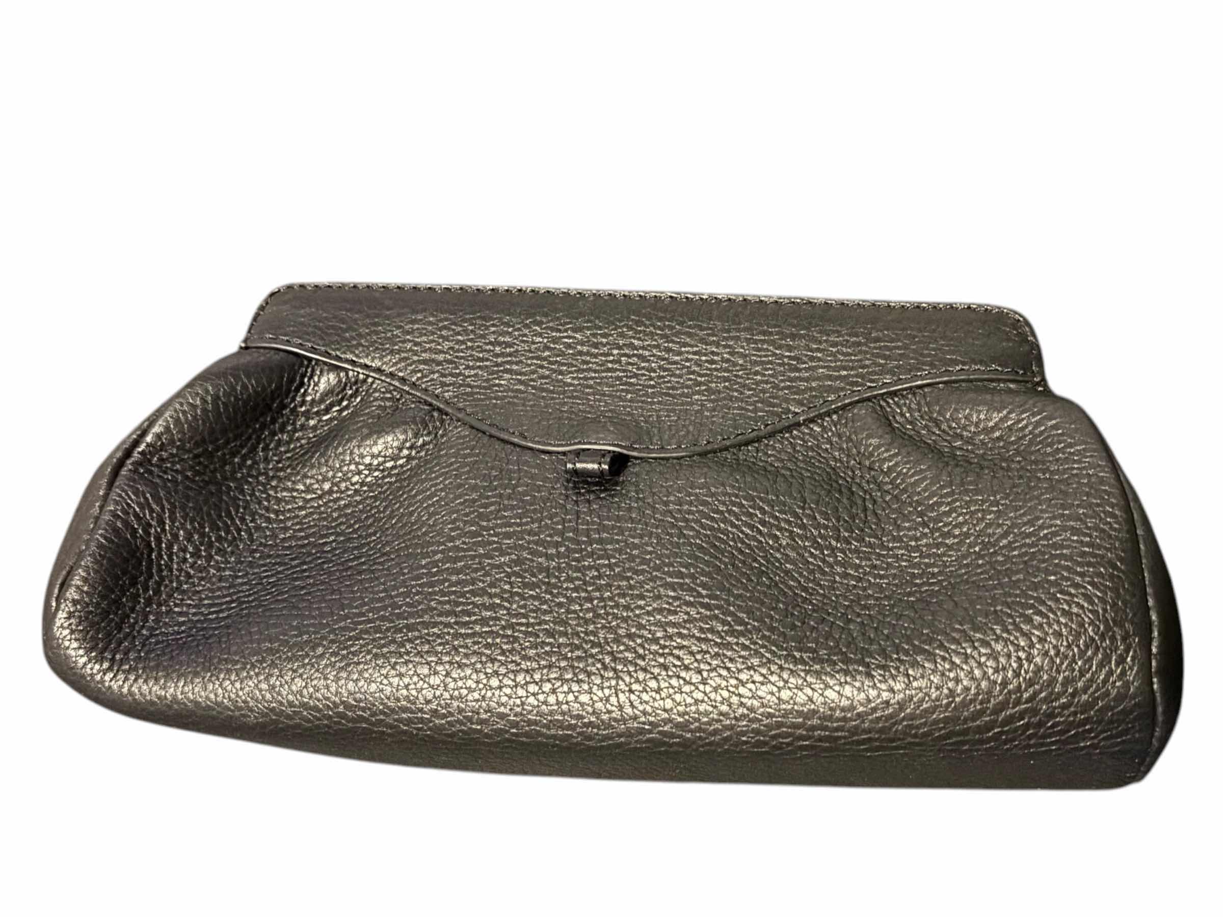 Photo 1 of CLUTCH STYLE HANDBAGS (2) & POPPIE JONES LEOPARD PRINT & COLE HAAN CLUTCH/COSMETIC BAG, BLACK PEBBLE $75