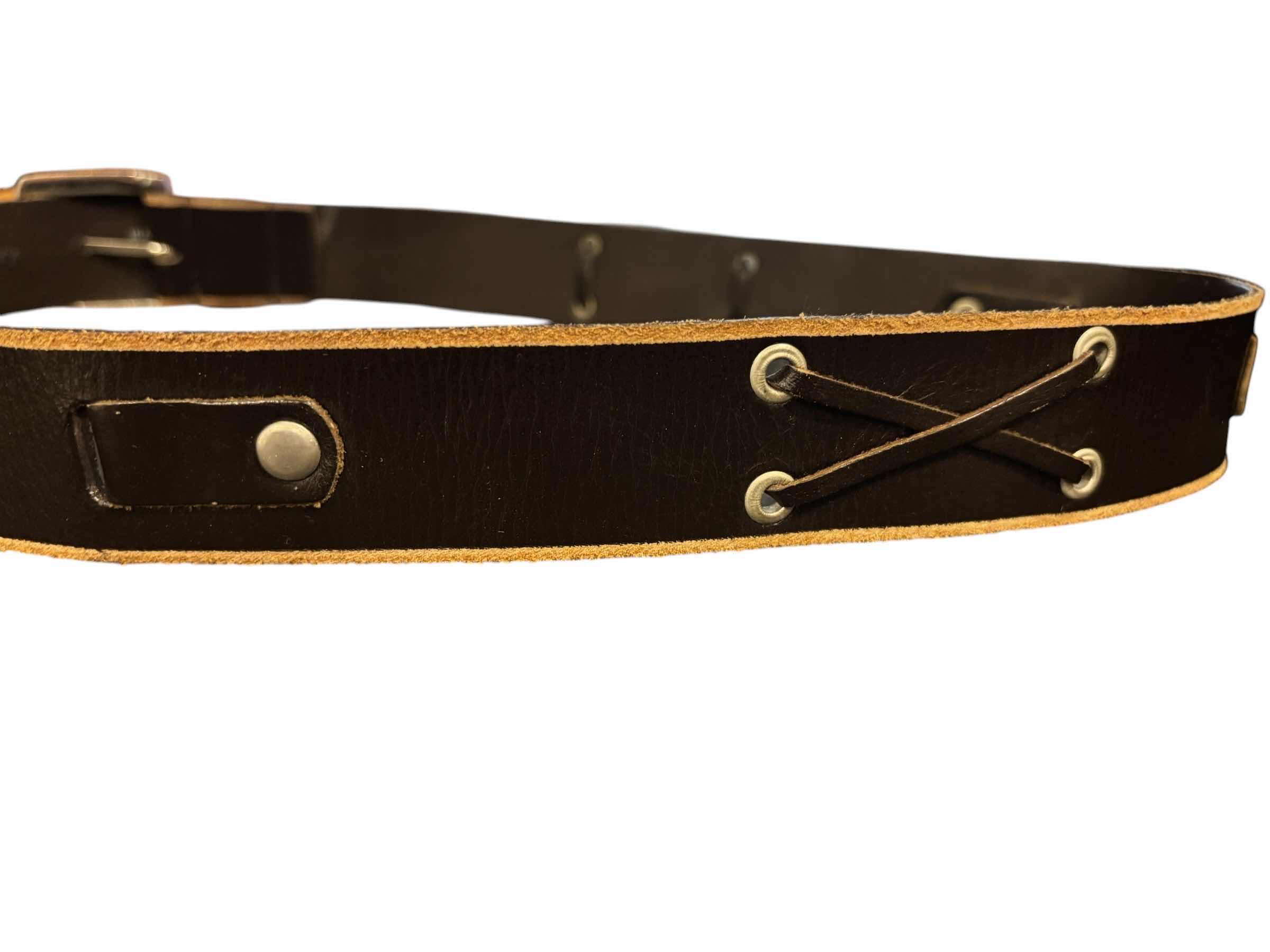 Photo 1 of WOMENS FASHION LEATHER BELTS (2) BROWN/ BLACK, SIZE XL