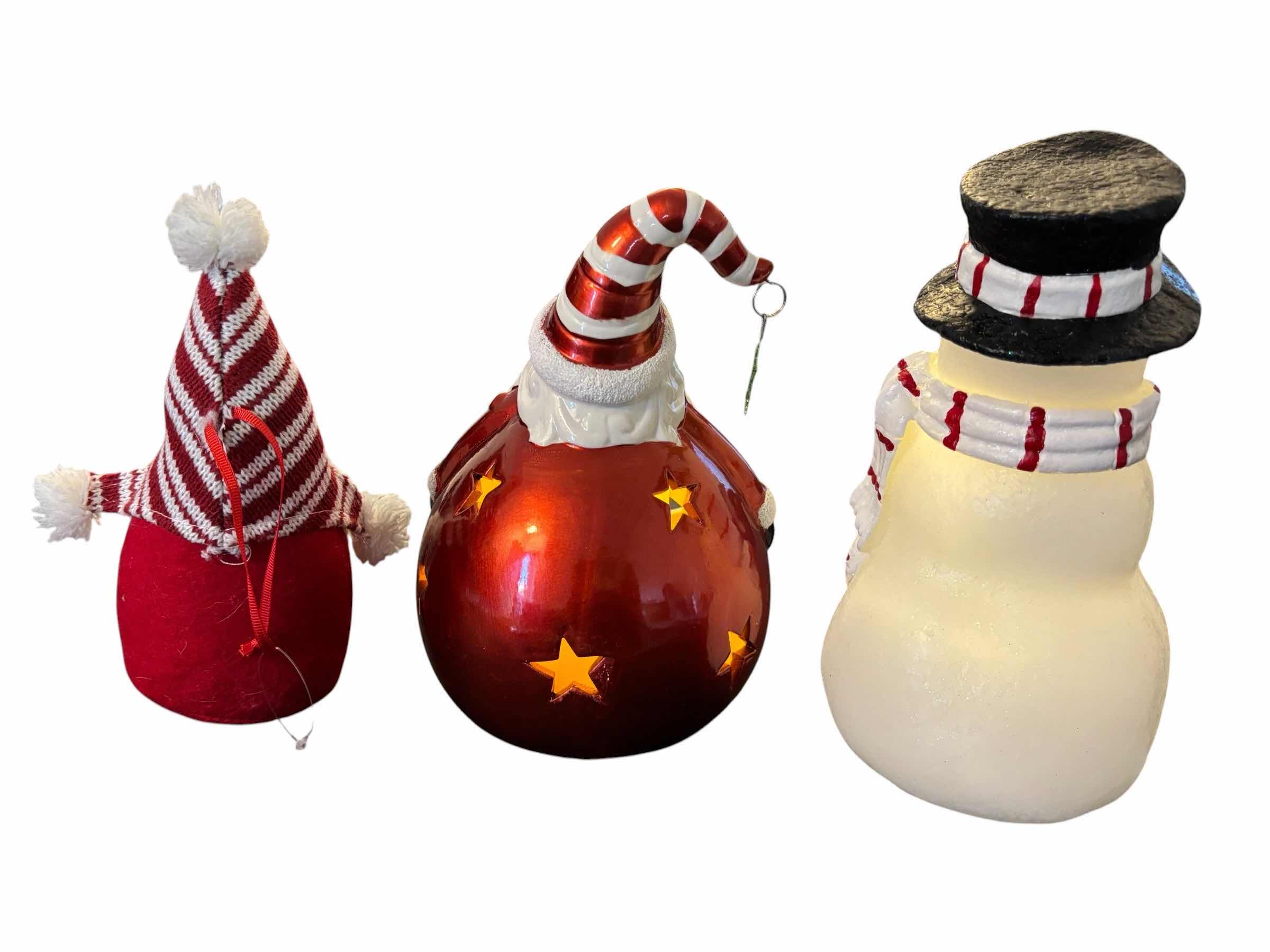 Photo 1 of 3 PC STRIPED CHRISTMAS DECOR