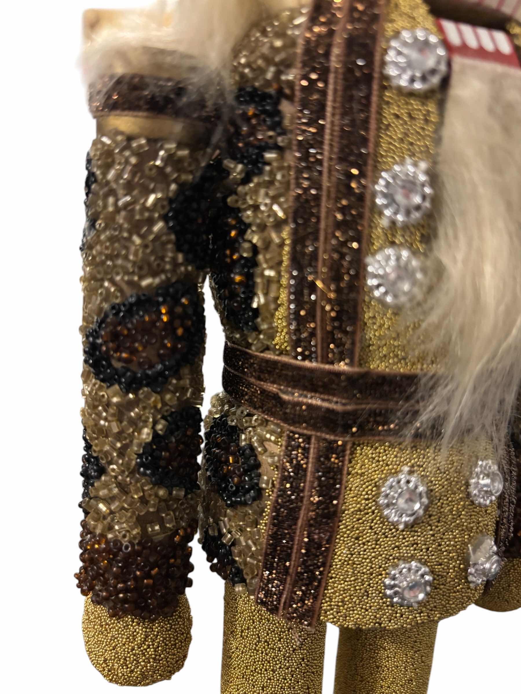 Photo 1 of 16.5” BEADED LEOPARD NUTCRACKER $30