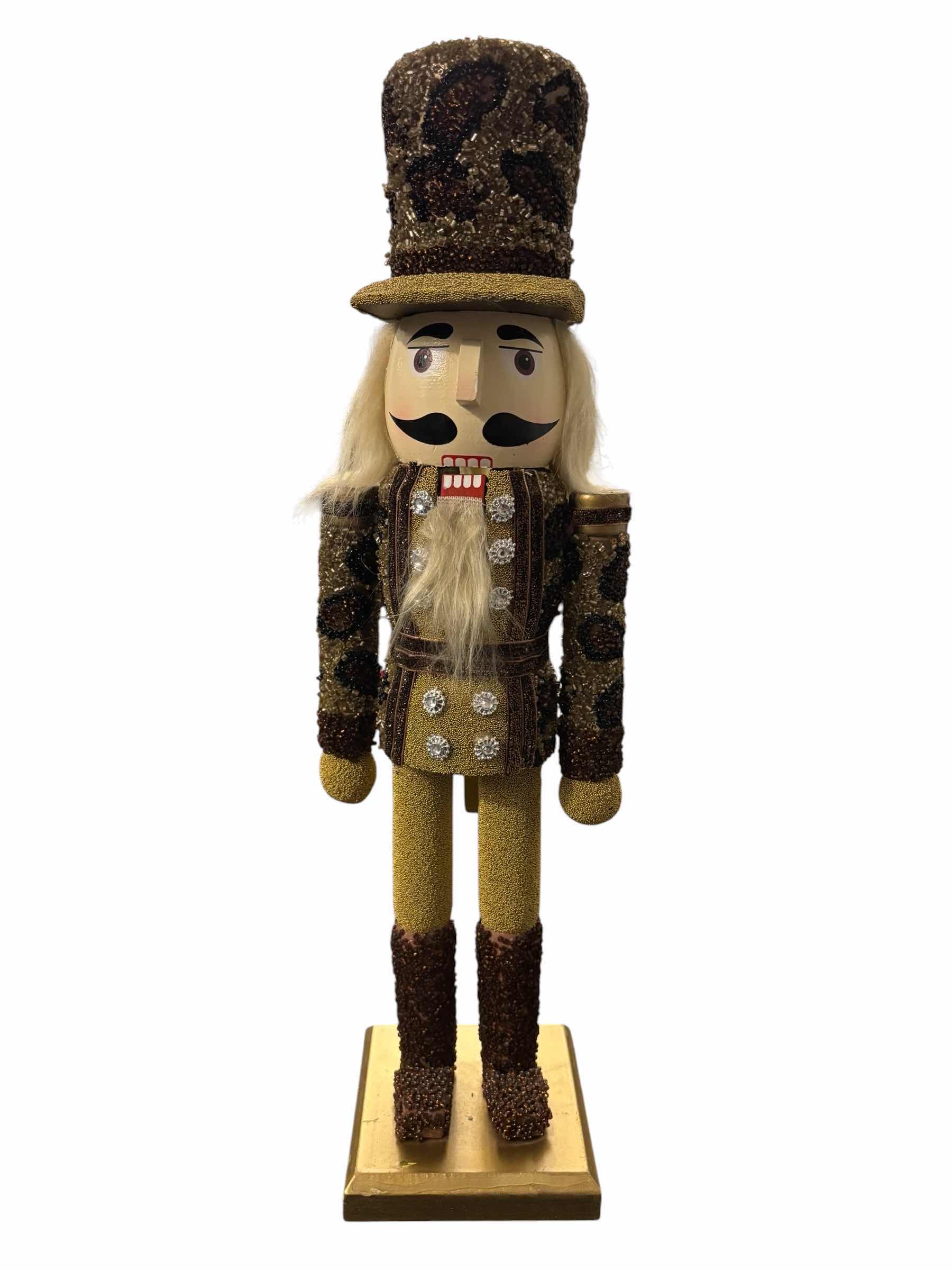 Photo 1 of 16.5” BEADED LEOPARD NUTCRACKER $30