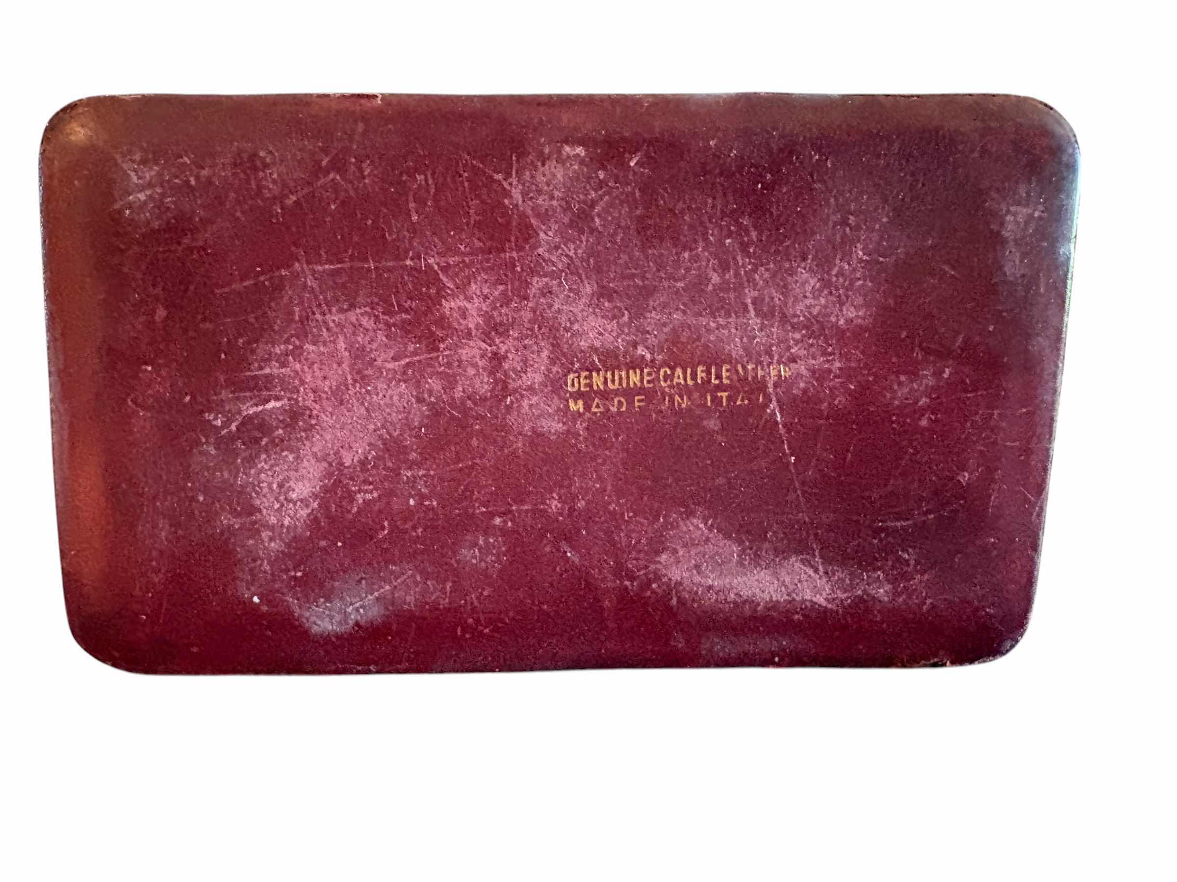 Photo 1 of FLORENCE GENUINE CALF LEATHER GOLD EMBOSS CARD BOX H3”