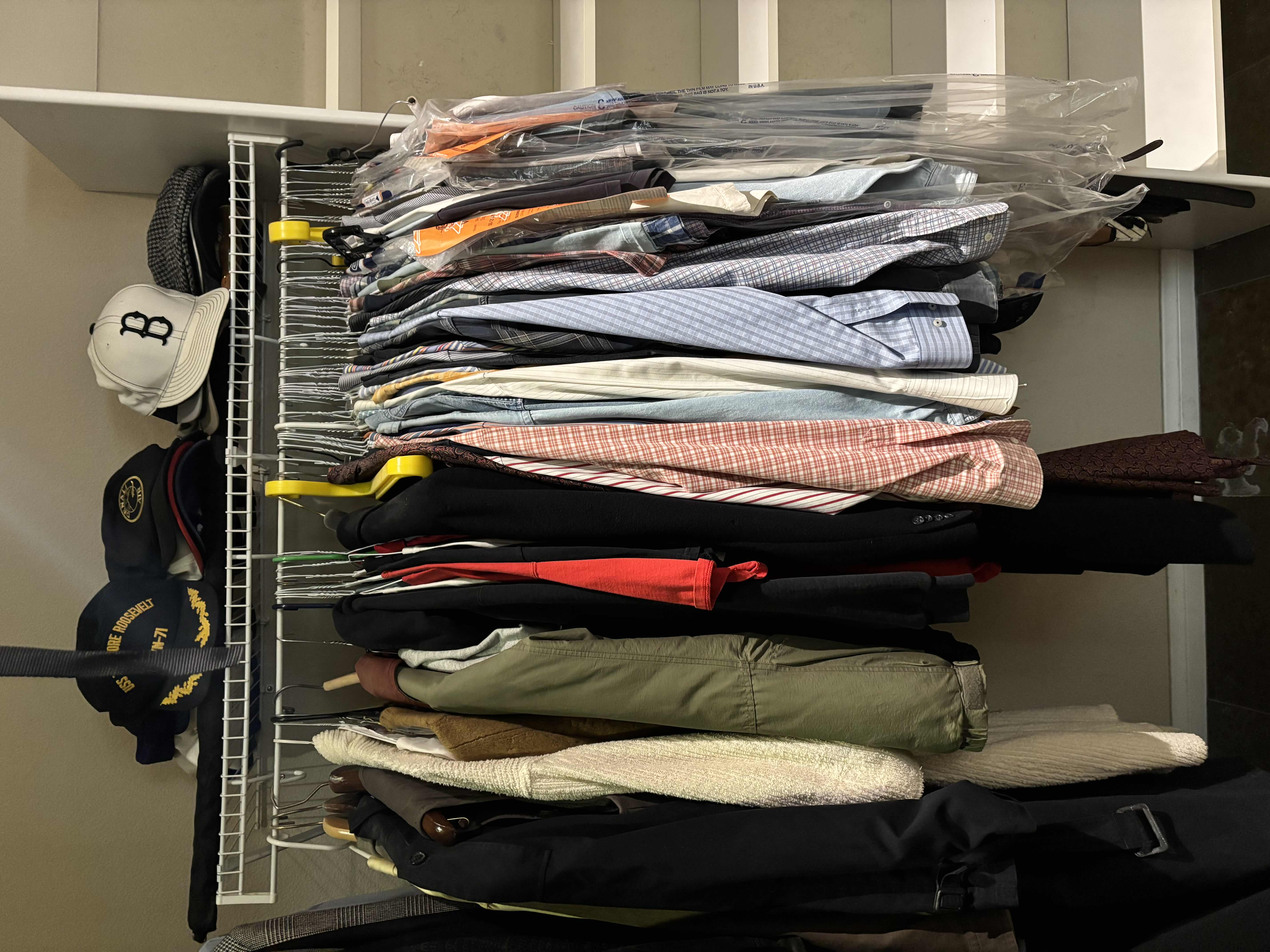 Photo 1 of MENS CLOTHES SIZE M-XL, HATS & UMBRELLA