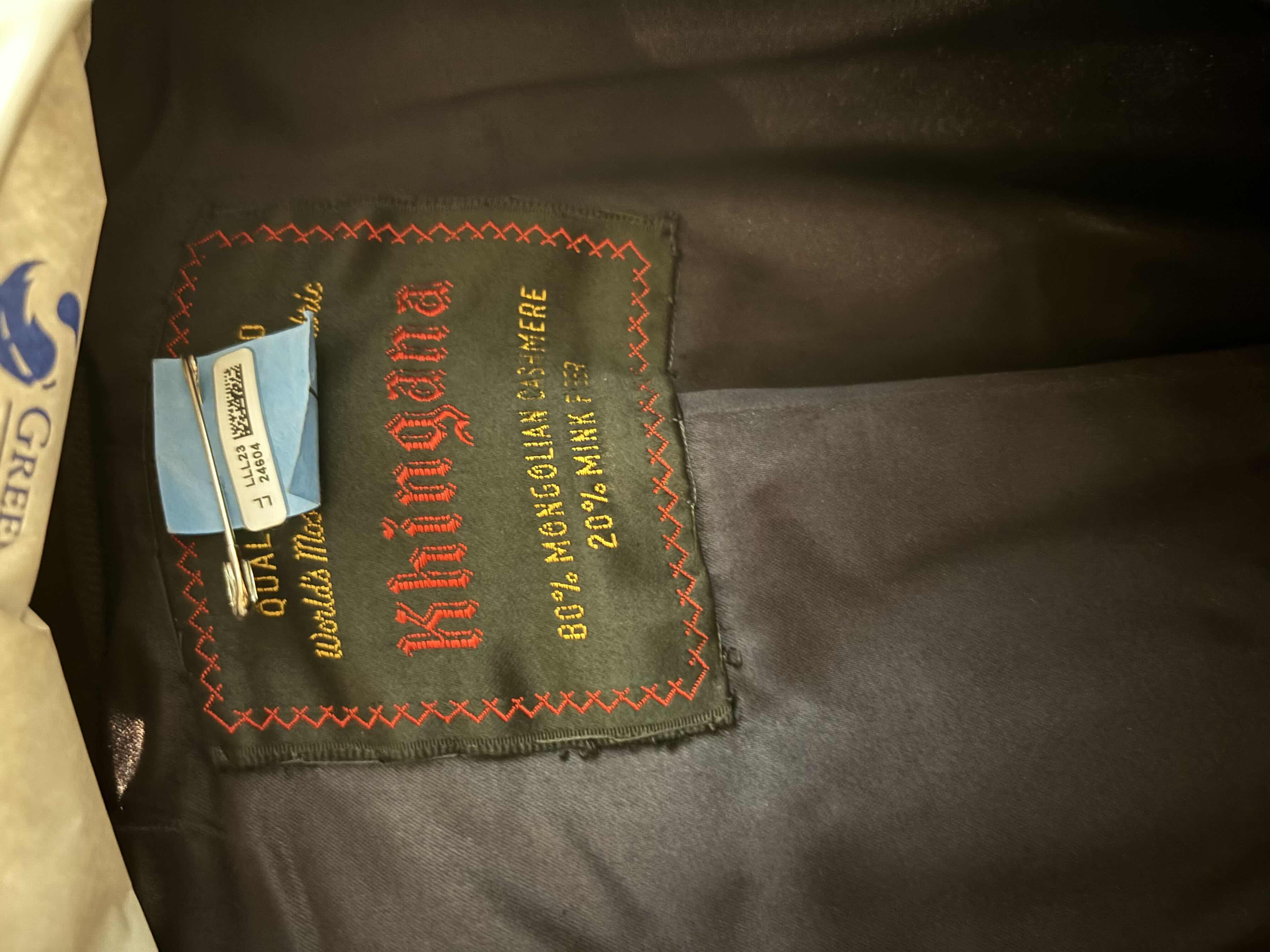 Photo 1 of VINTAGE KHINGANA OVERCOAT MADE FROM MONGOLIAN CASHMERE & MINK FIBER, NO SIZE, LIKELY L/XL