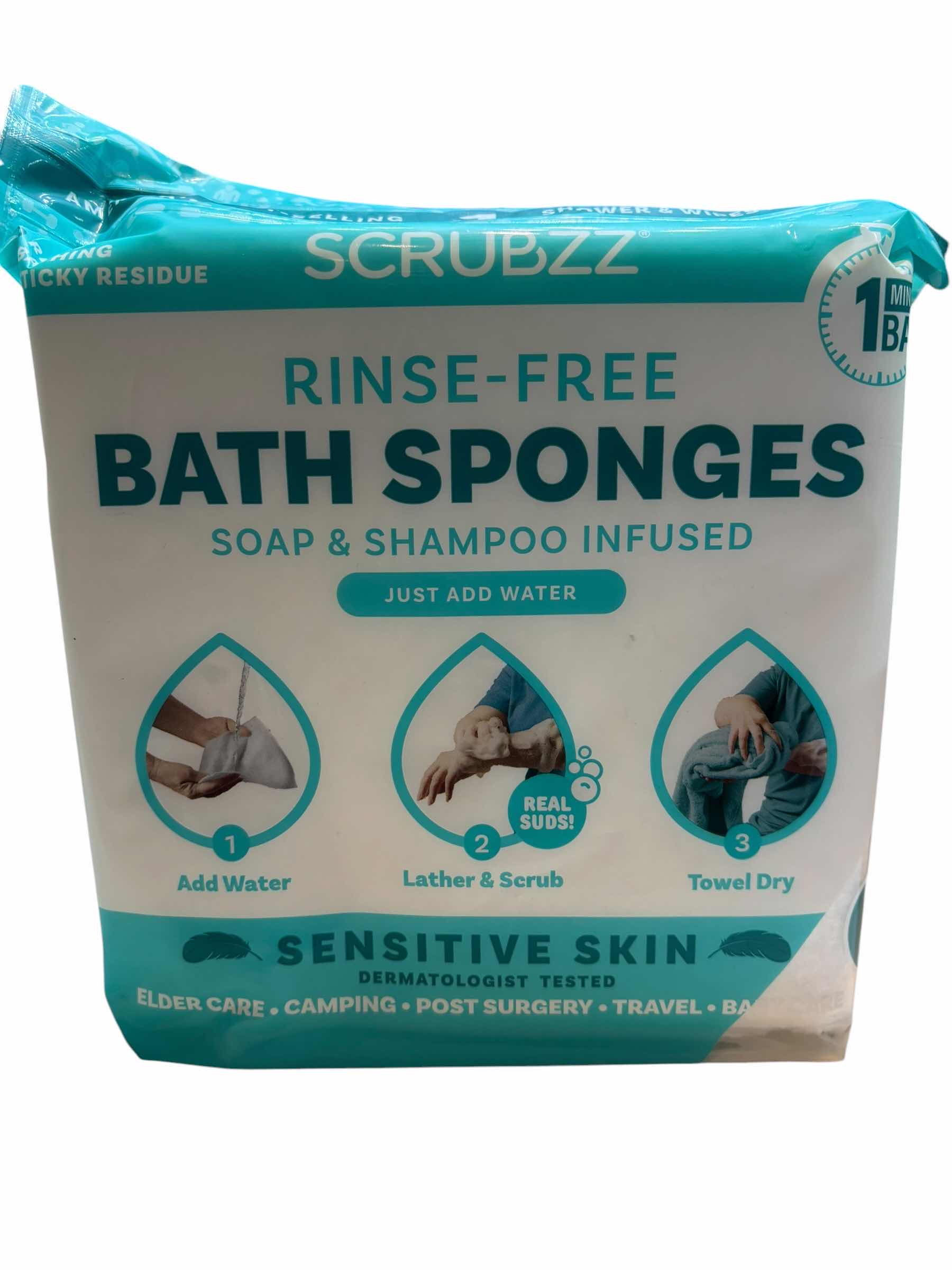 Photo 1 of NIB BATH SPONGES, KN95 FOLDABLE FACE MASKS