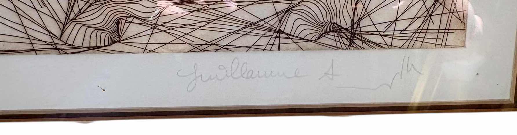 Photo 1 of FRAMED ARTWORK HAND SIGNED ETCHING CONTRACTION BY GUILLAUME AZOULAY #181/300 30.5”X28.5”
