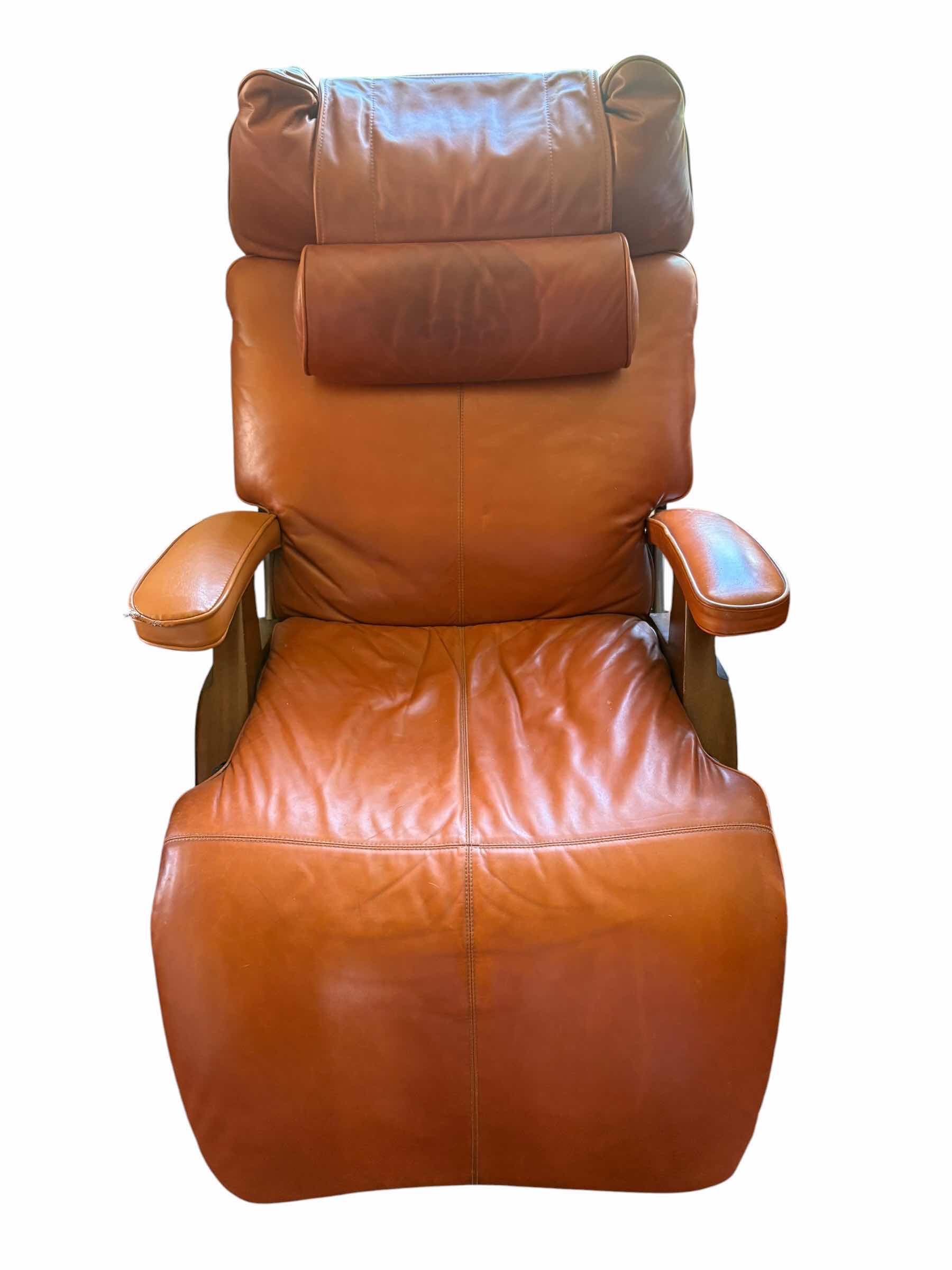 Photo 1 of HUMAN TOUCH PERFECT COGNAC LEATHER ZERO GRAVITY SPINAL RELIEF CHAIR