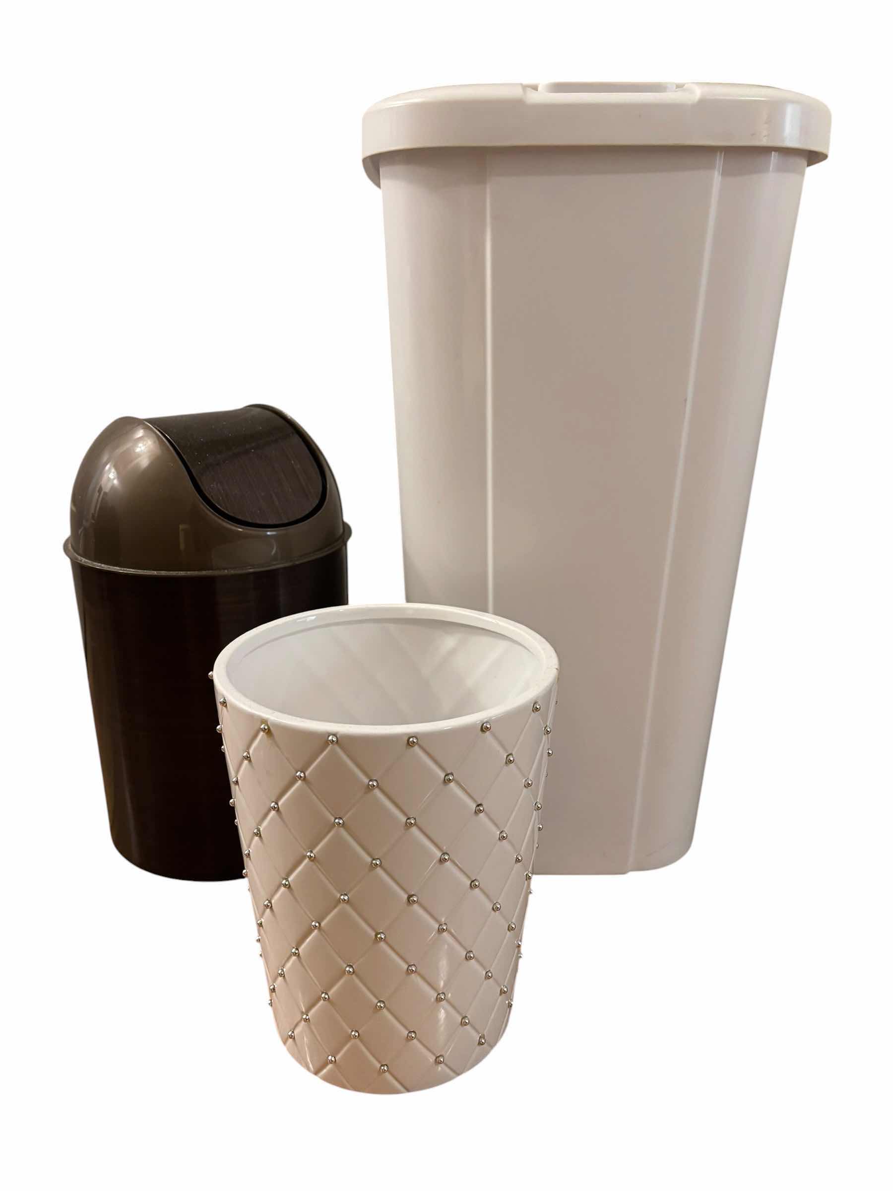 Photo 1 of LARGE TRASH CAN (1) & SMALL TRASH CANS (2)