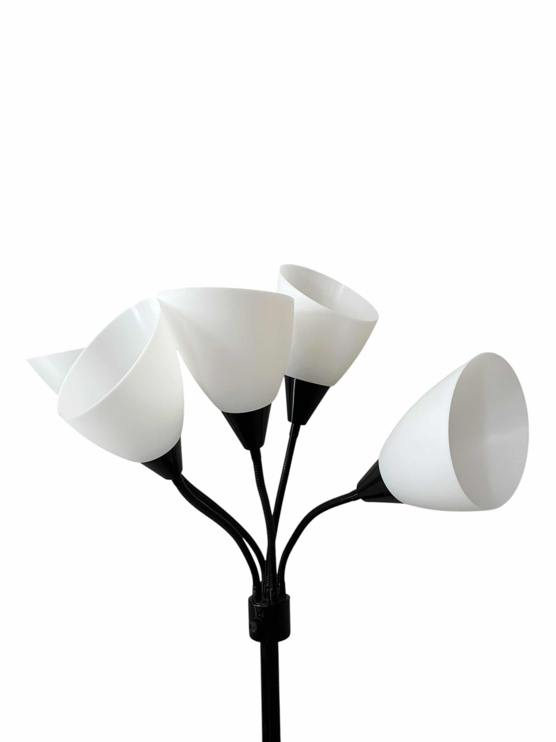 Photo 1 of BLACK 4-HEAD FLOOR PLASTIC MEDUSA LAMP H63”