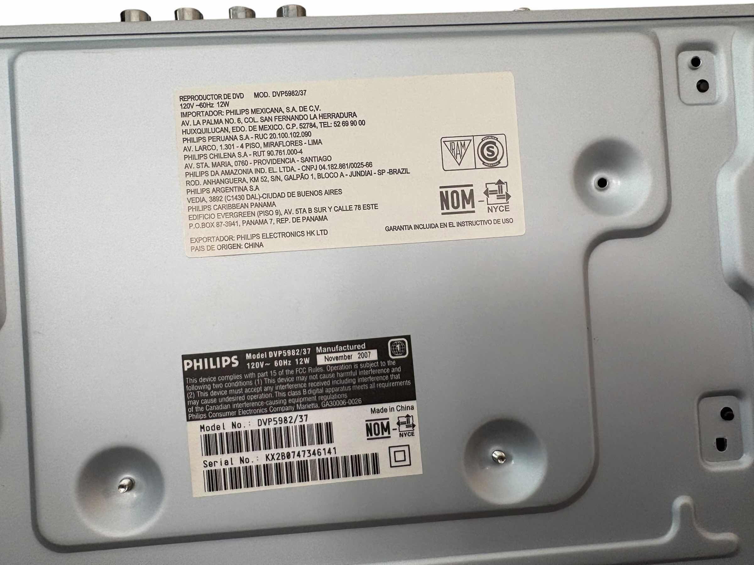 Photo 1 of PHILIPS DVD PLAYER W REMOTE
