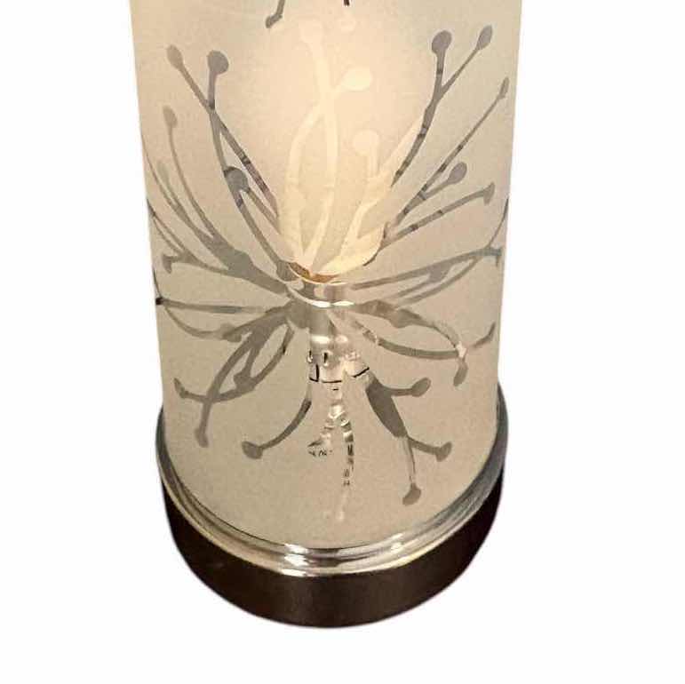 Photo 1 of (2)PCS FROSTED GLASS CYLINDER ACCENT LAMP H14” $90