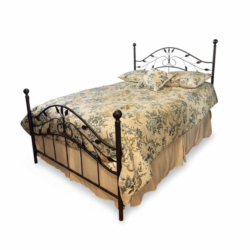 Photo 1 of FLORAL IRON FULL SIZE BED W MATTRESS AND BOX SPRING
