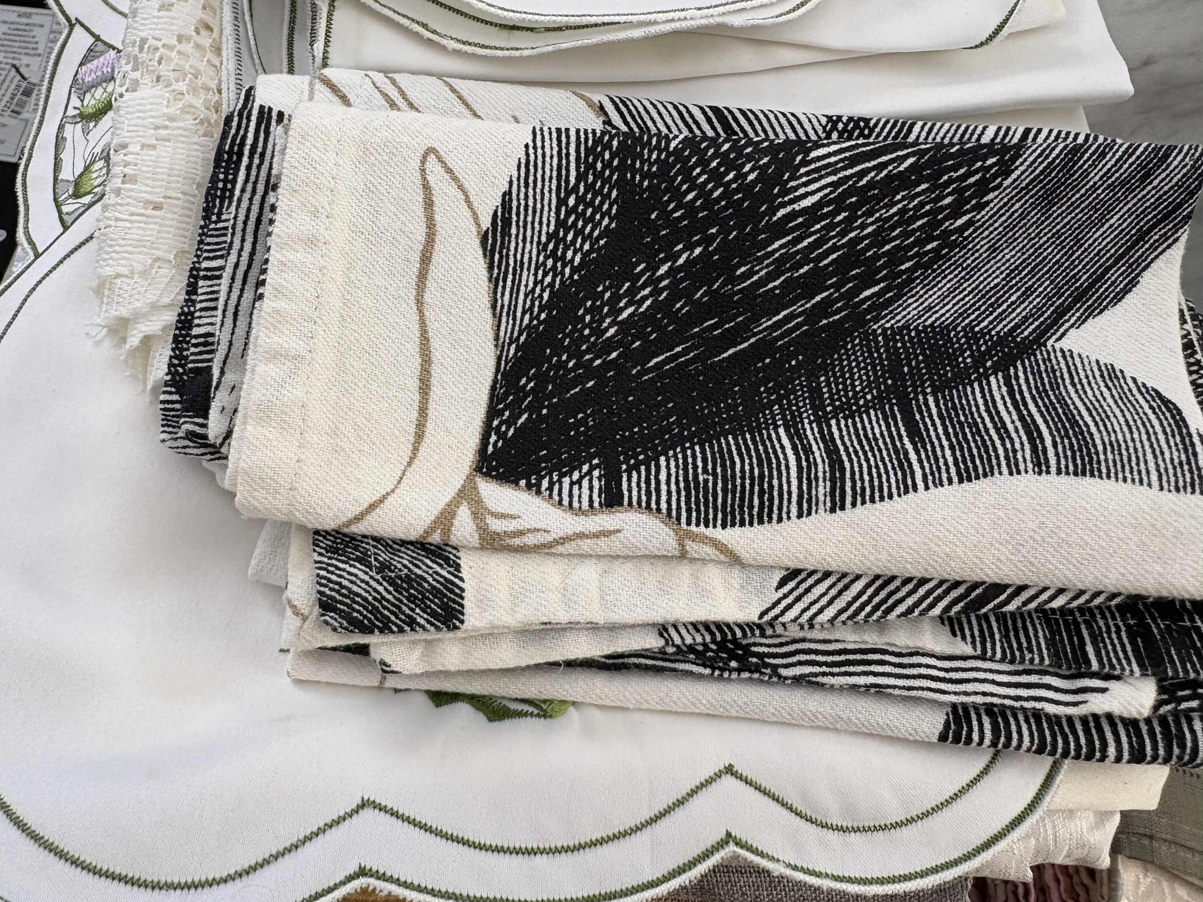 Photo 1 of LOT OF FABRIC PLACEMATS AND TABLE COVERS