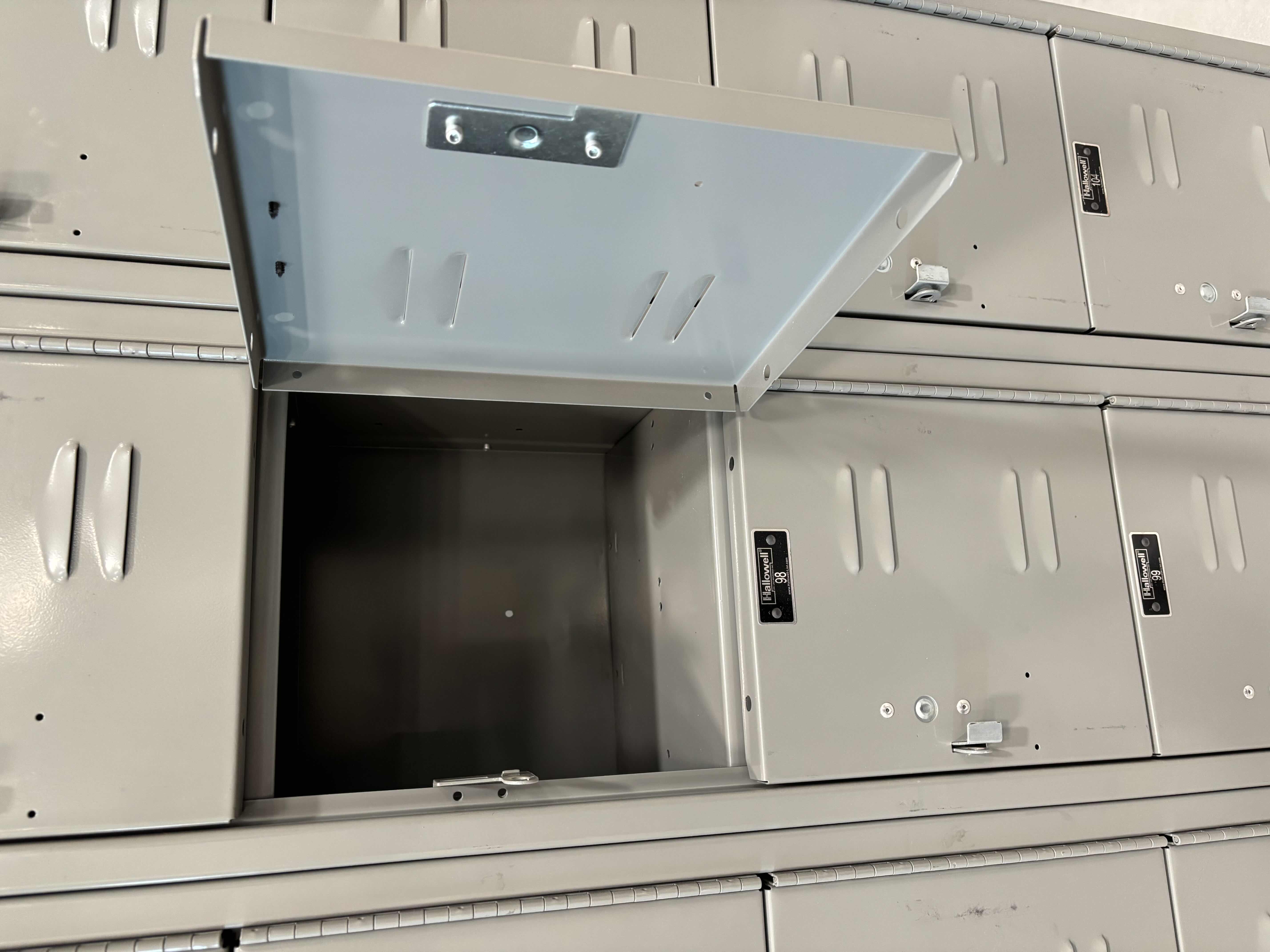 Photo 1 of HALLOWELL INDUSTRIAL FIVE TIER THREE WIDE METAL BOX LOCKER 12” X 36” X 66”H