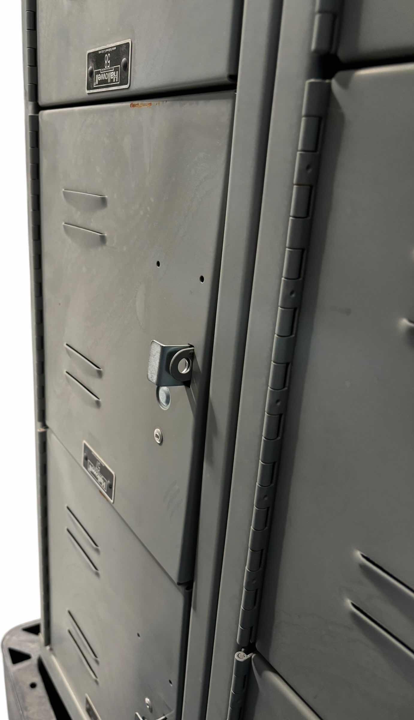 Photo 1 of HALLOWELL INDUSTRIAL FIVE TIER THREE WIDE METAL BOX LOCKER 12” X 36” X 66”H