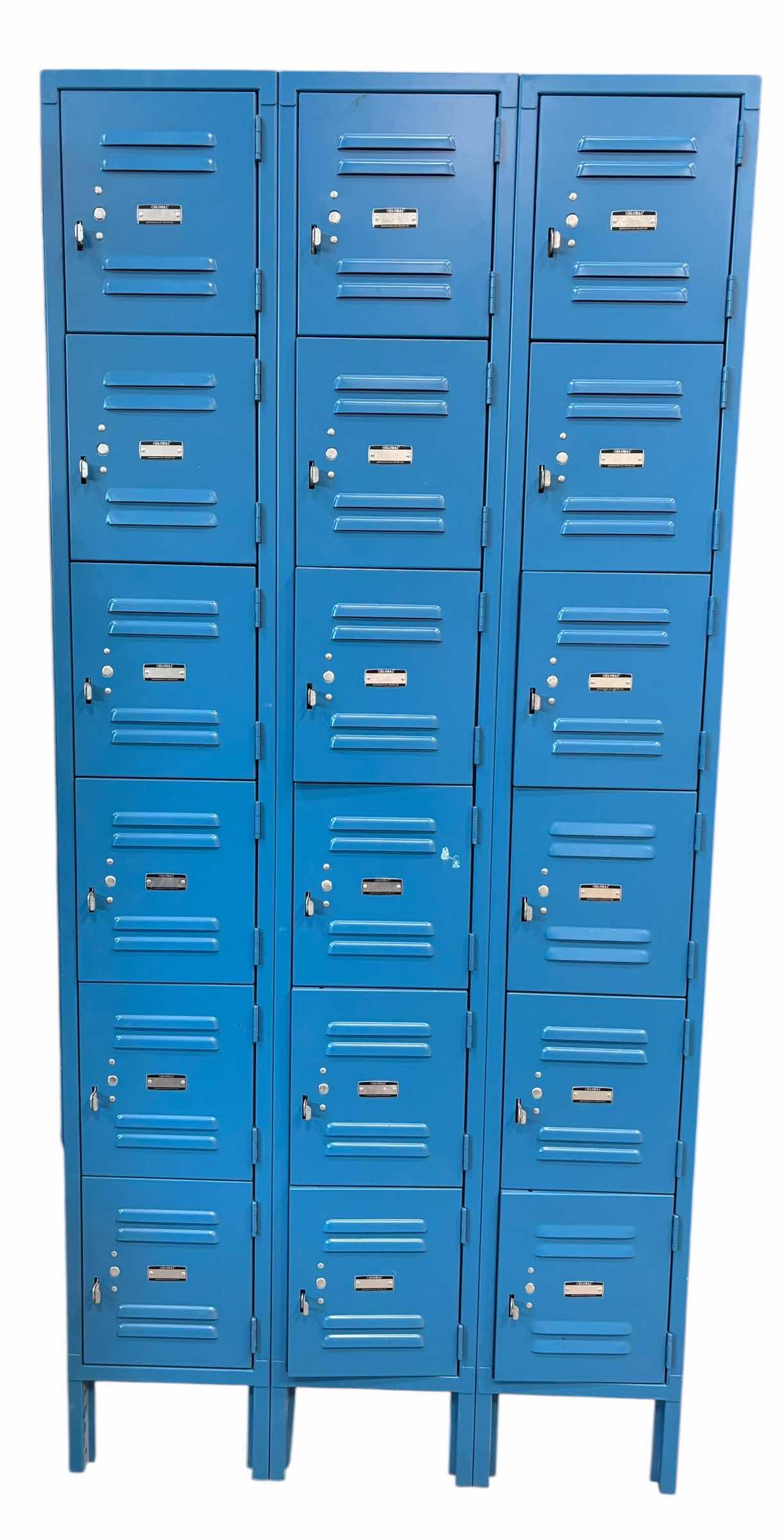 Photo 1 of GLOBAL INDUSTRIAL CAPITAL SIX TIER 18-DOOR BOX LOCKER 12” X 36” X 78”H