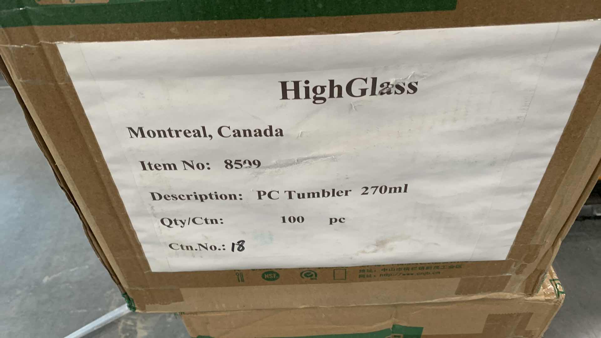 Photo 1 of CASE OF 100 PLASTIC TUMBLERS