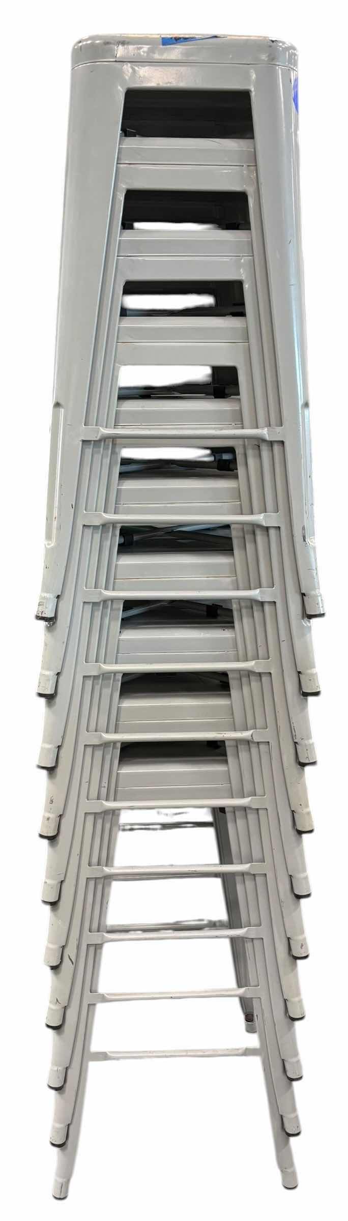 Photo 1 of 9 GRAY METAL BAR STOOLS 30”H