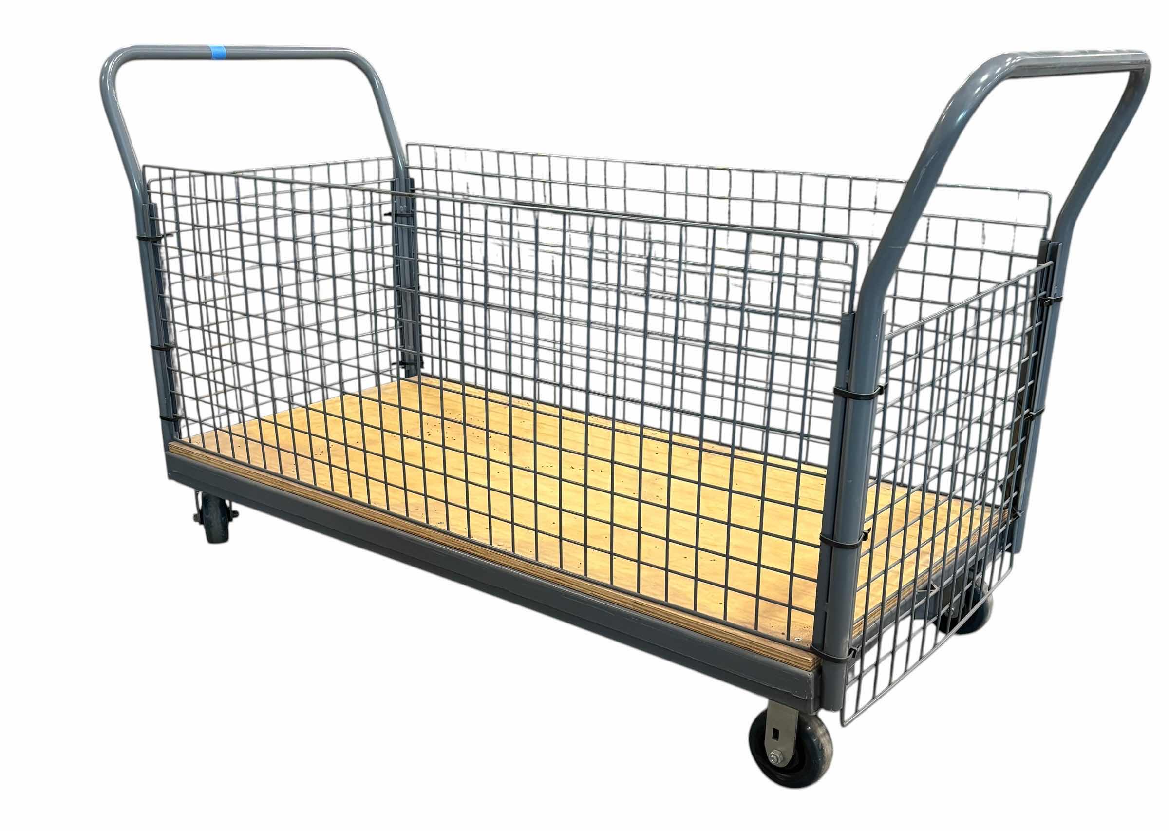 Photo 1 of ULINE SIDE PANEL PLATFORM TRUCK 28” X 70” X 40”H