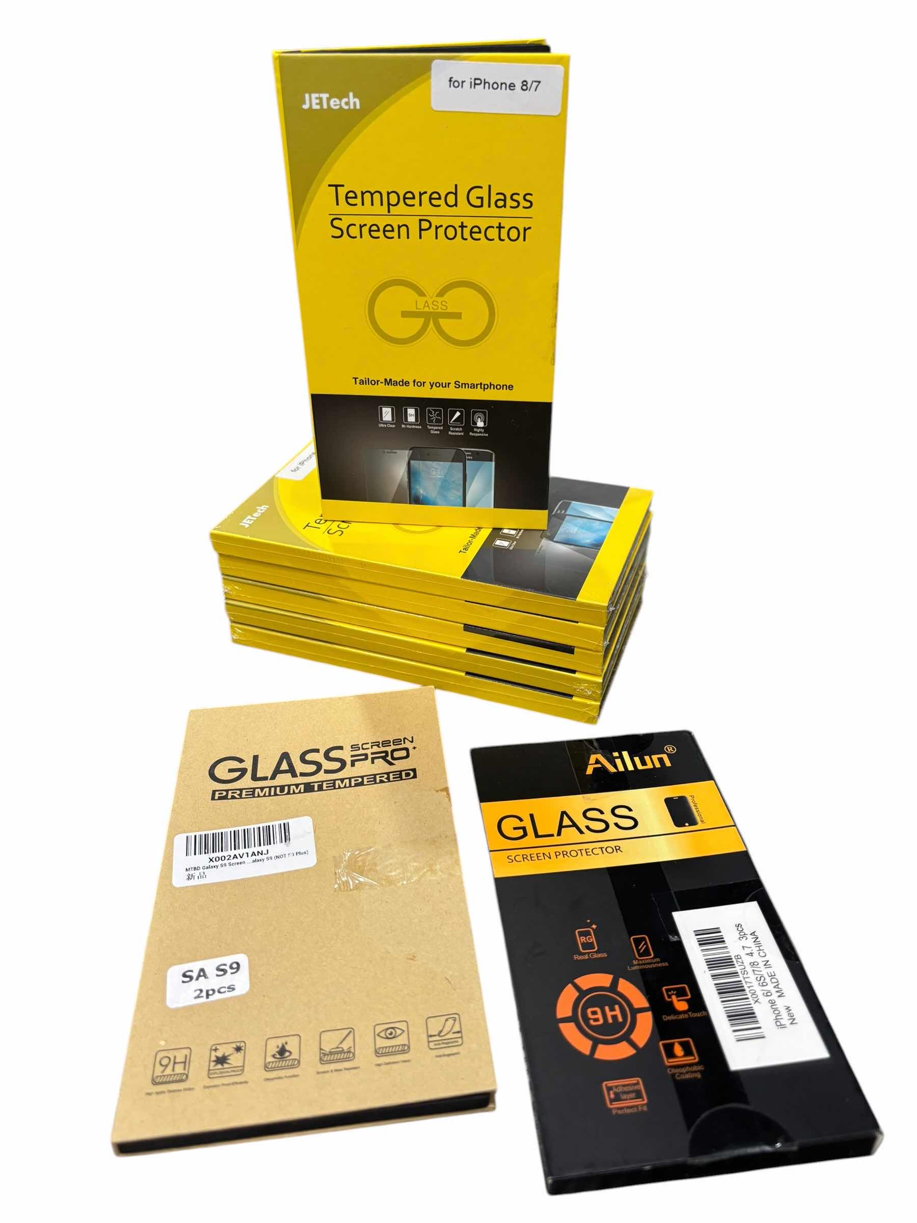 Photo 1 of GLASS SCREEN PROTECTORS FOR IPHONE 6/7/8 & SAMSUNG GALAXY S9