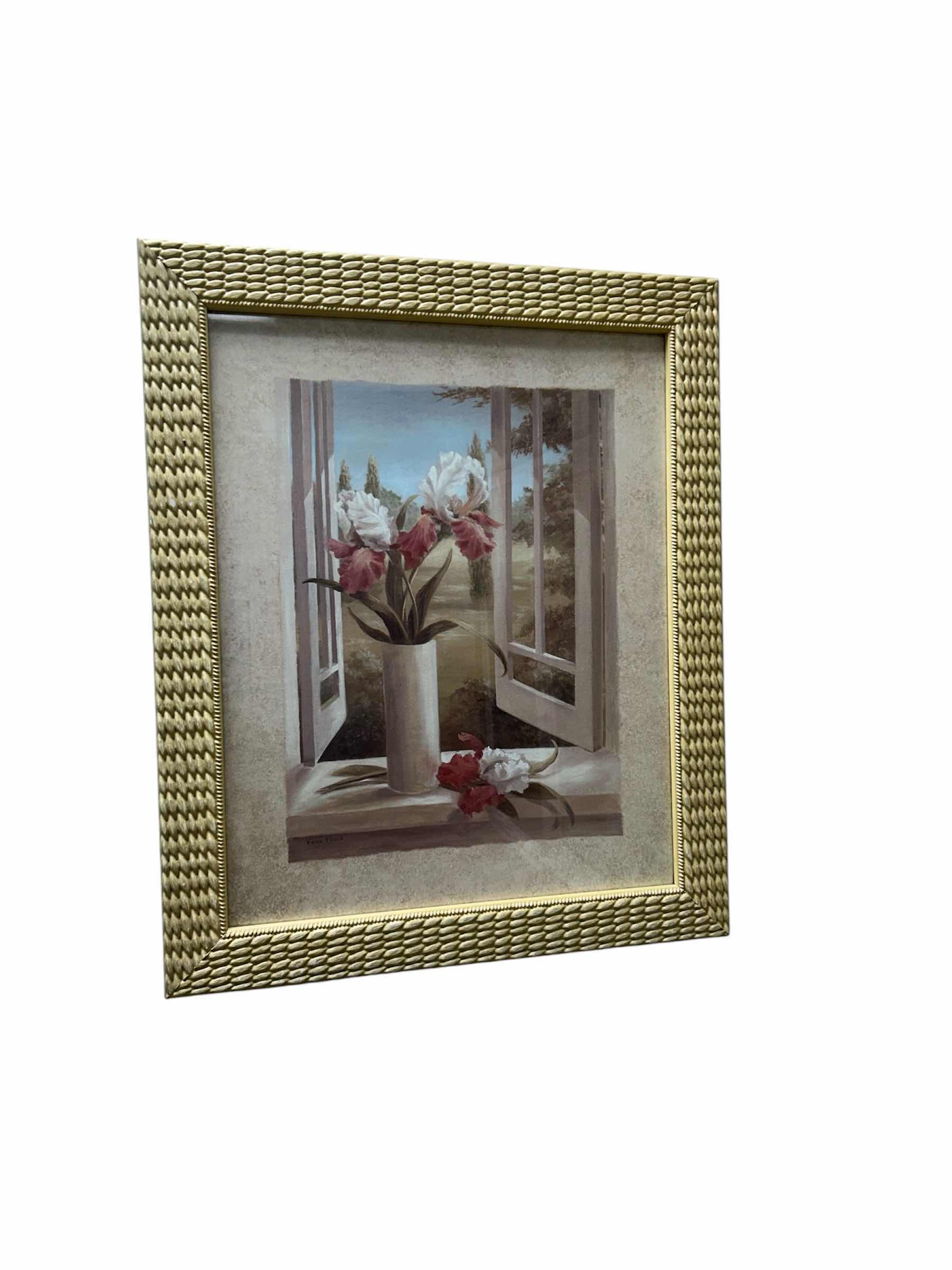 Photo 1 of FRAMED ART PRINT "FLORAL GARDEN I" 20" X 23"