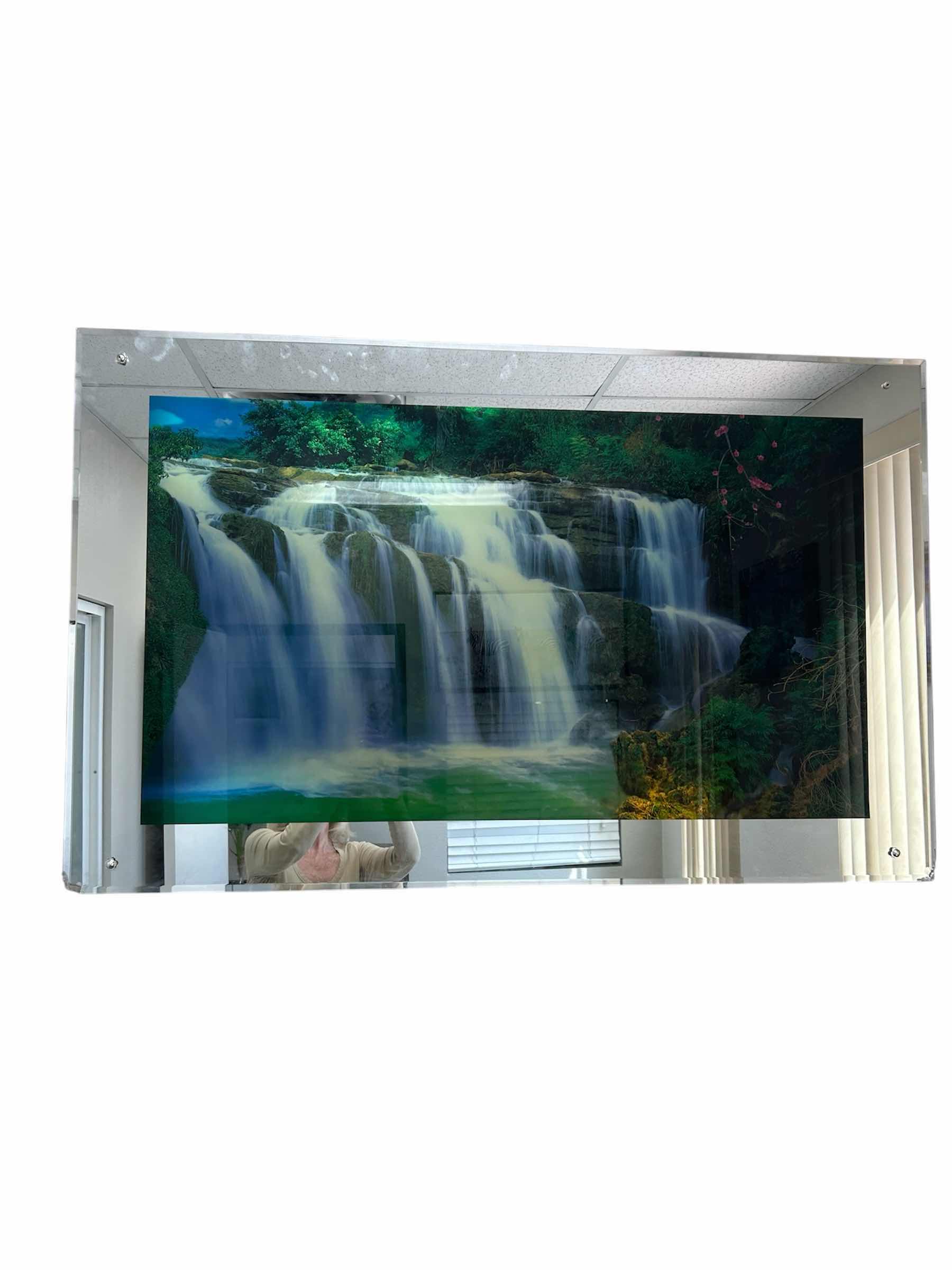 Photo 1 of VINTAGE LIGHTED MOVING WATERFALL PICTURE MIRROR " MOVING WATER" 48" X 29"