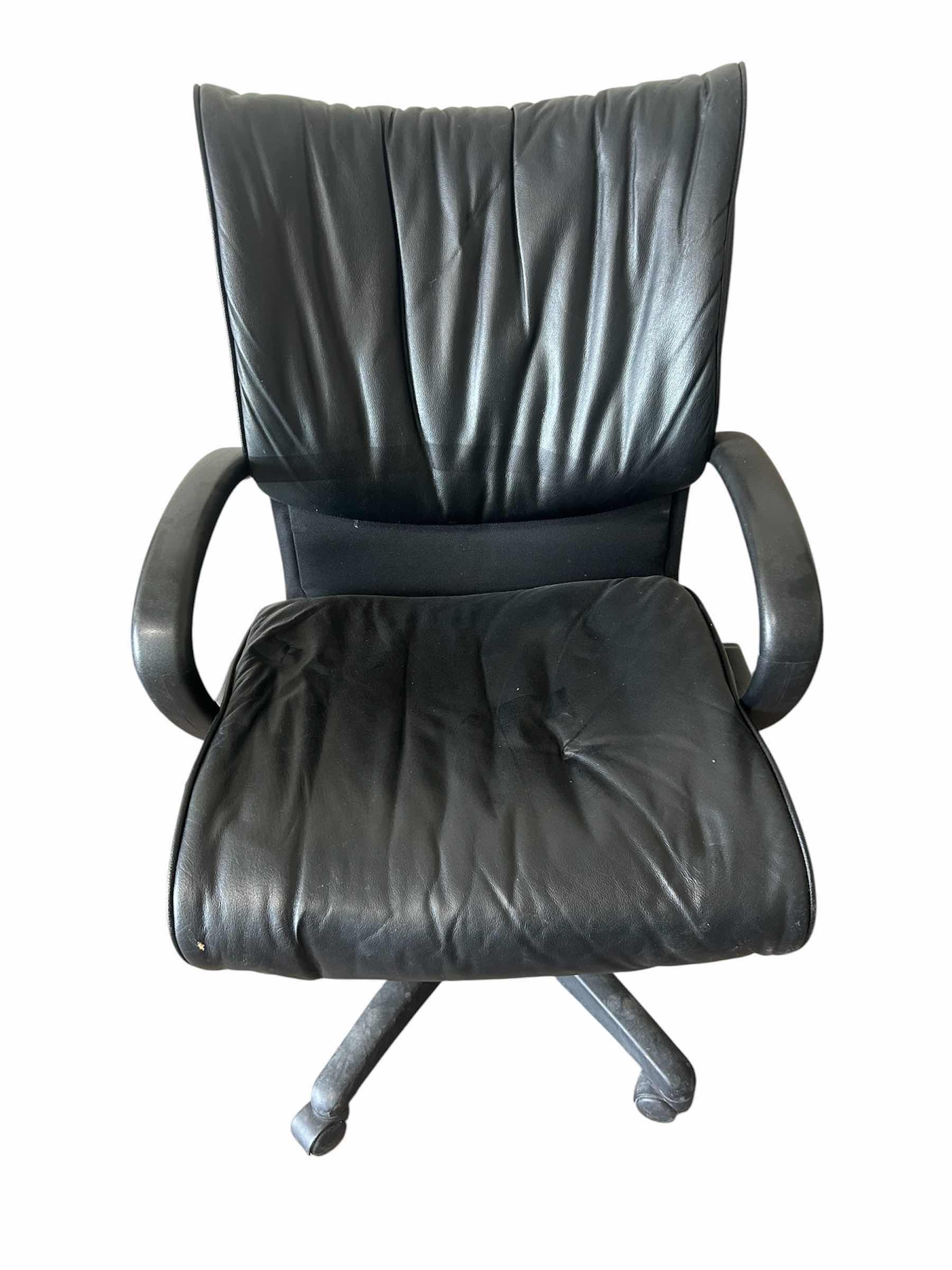 Photo 1 of BOSS MID BACK BLACK LEATHER CHAIR