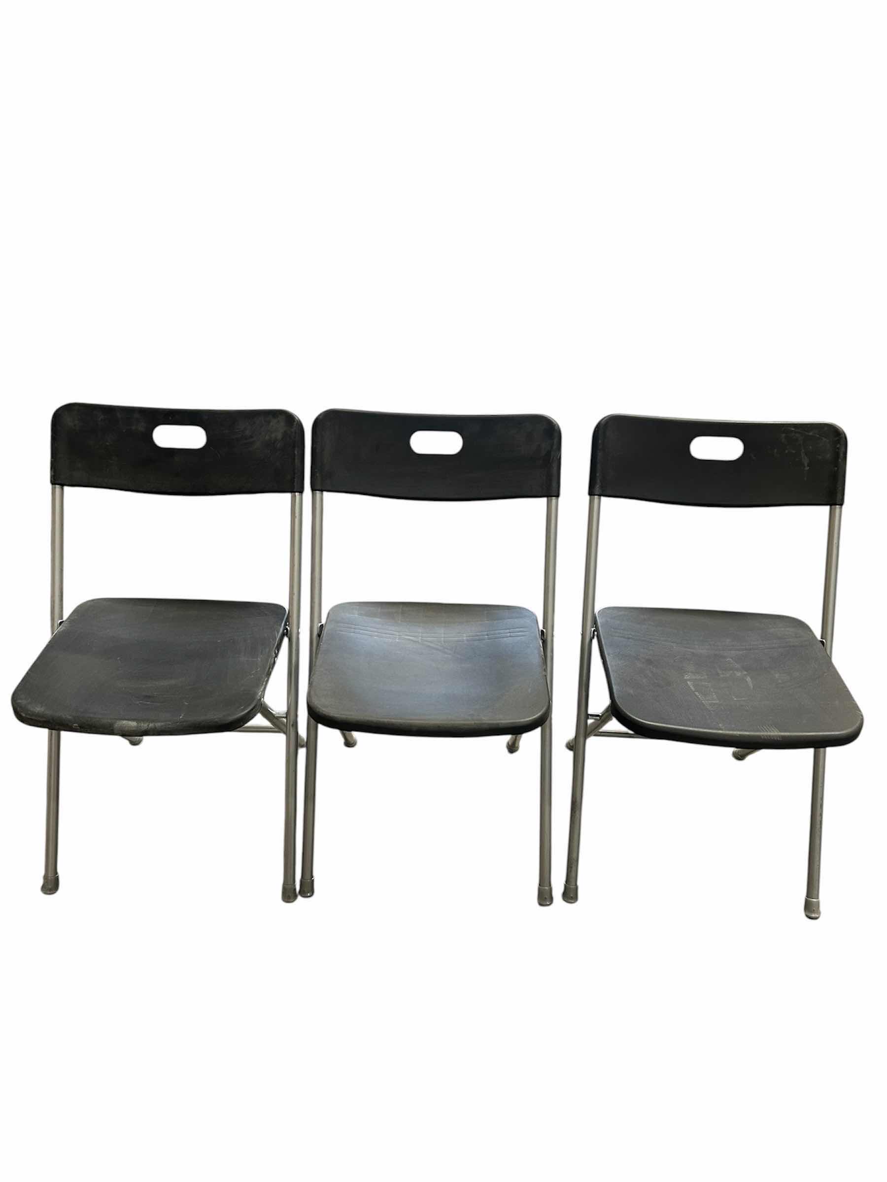 Photo 1 of 3- RESIN SEAT & BACK FOLDING CHAIR