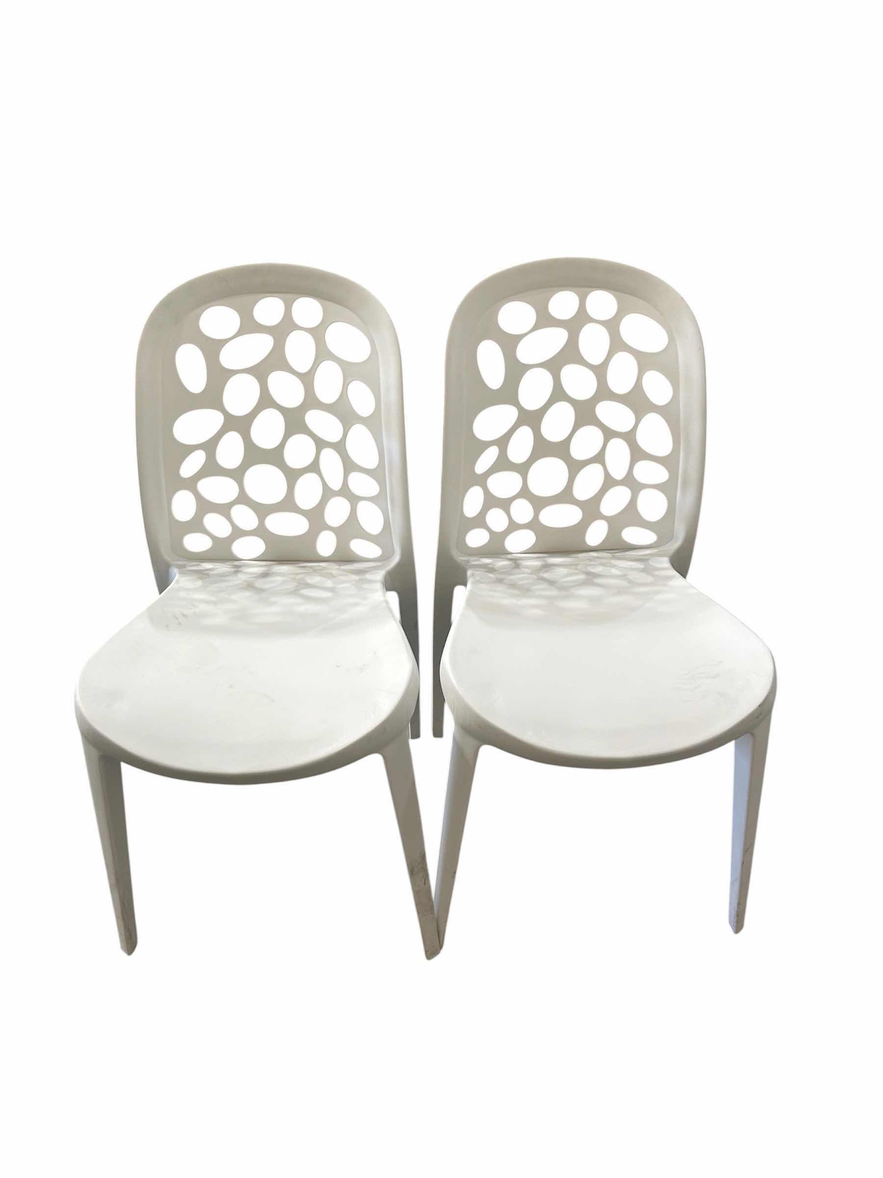 Photo 1 of 2-OUTDOO MODERN STACKING PATIO DINING CHAIRS