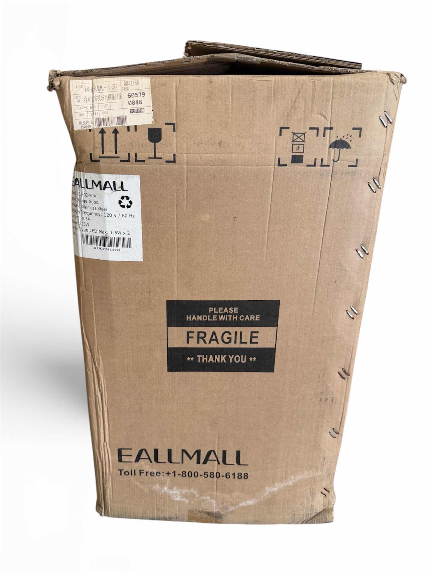 Photo 1 of NEW IN BOX EALLMALL 30” STAINLESS STEEL RANGE HOOD EJF02-30A