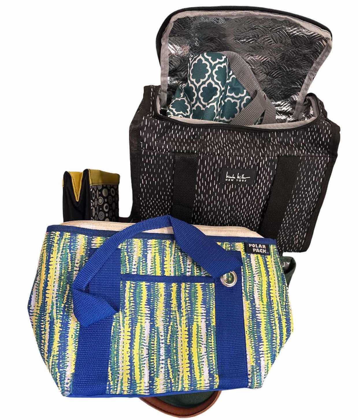 Photo 1 of (13)PCS REUSABLE TOTE & INSULATED COOLER BAG LOT – MULTIPLE SIZES & PATTERNS LARGEST BAG 15.5”X16”