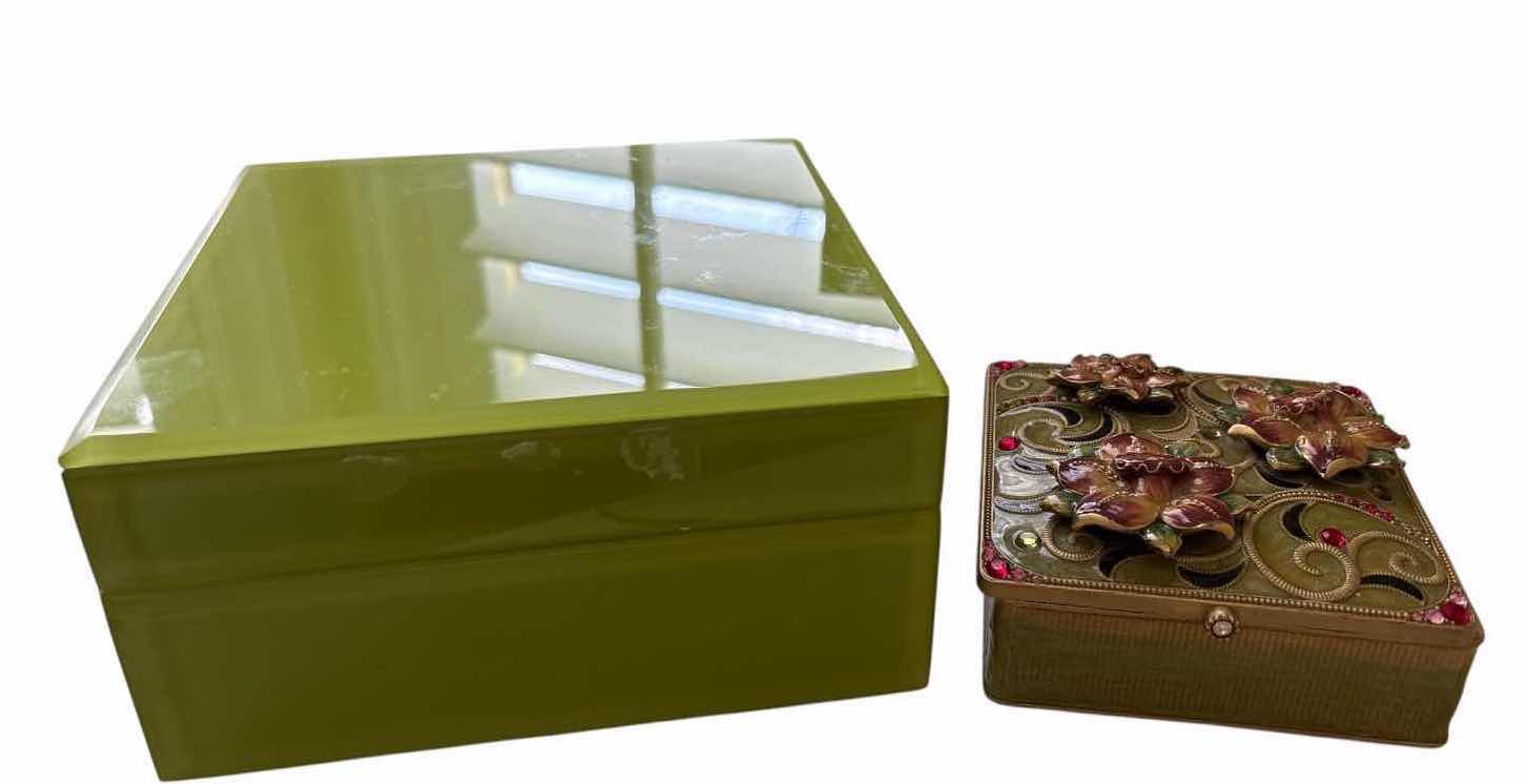 View 3 of (4)PCS DECORATIVE JEWELRY & KEEPSAKE BOXES 12”X8.5”H4.25”