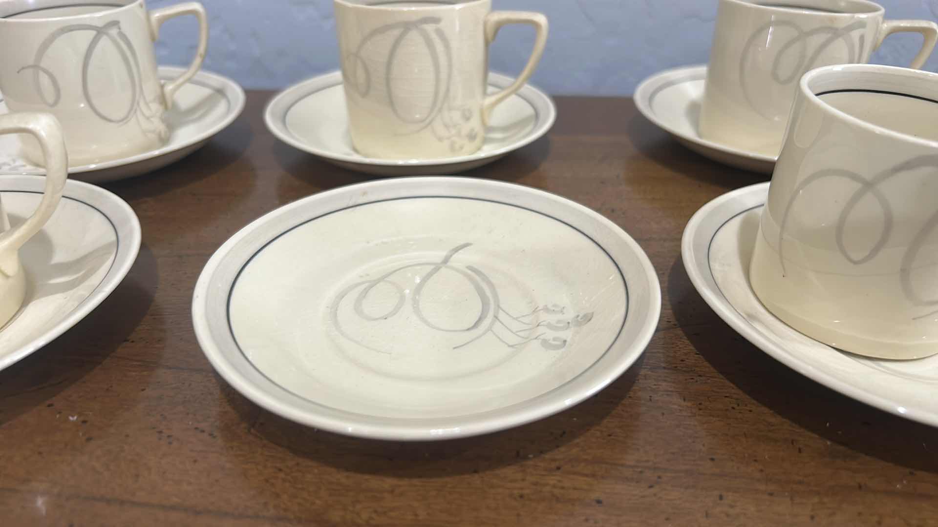 Photo 1 of 16 PC GRAY’S POTTERY CUP PART OF THE SUN BUFF PATTERN PRODUCED IN STOKE ON TRENT ENGLAND.