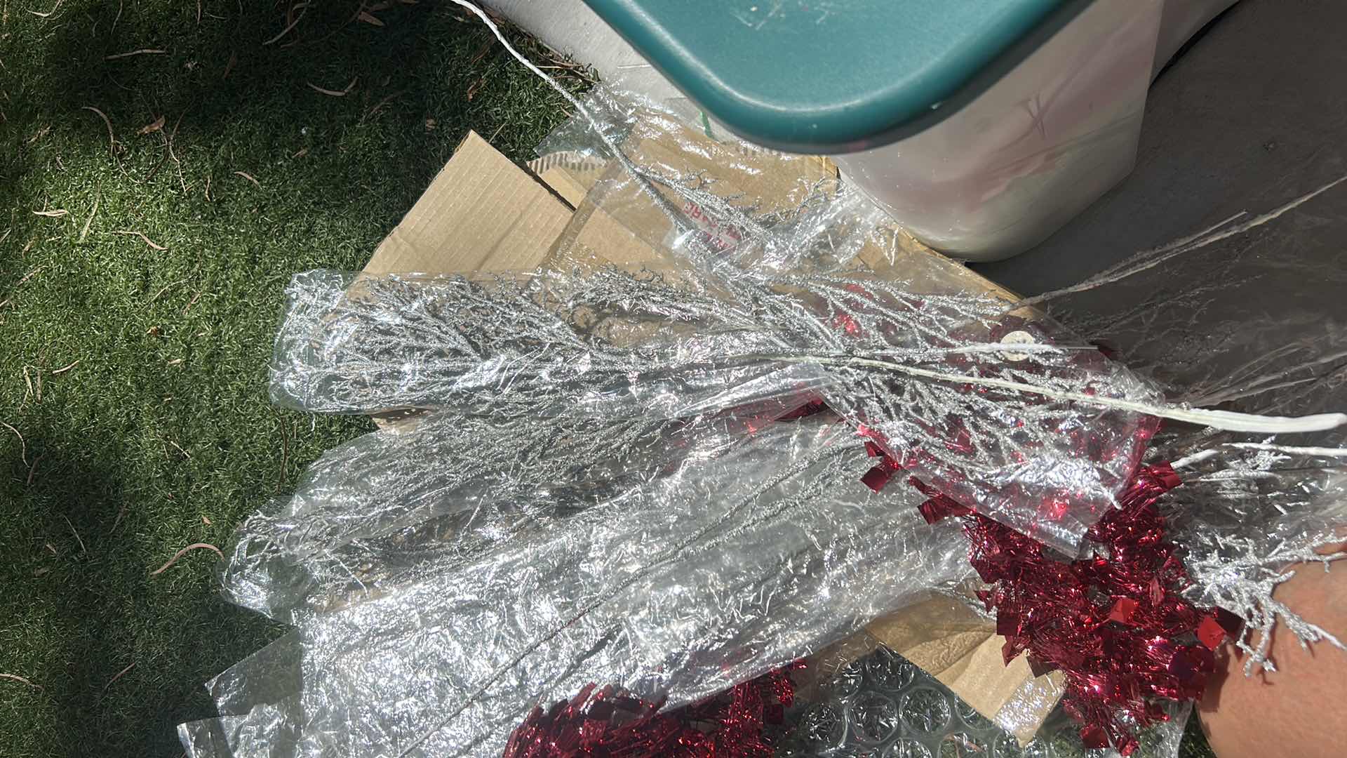 Photo 1 of TOTE OF CHRISTMAS DECOR