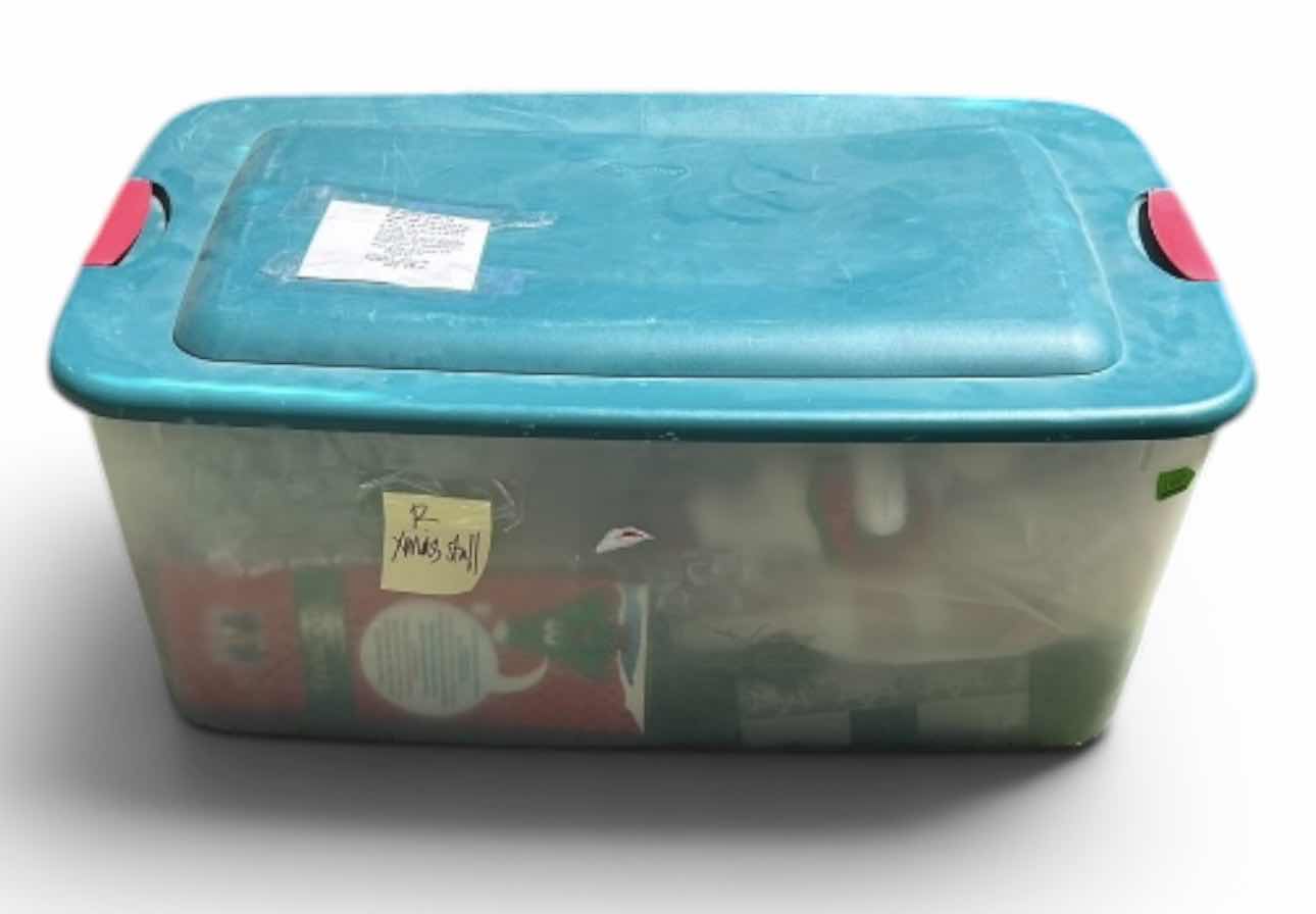 Photo 1 of TOTE FULL OF CHRISTMAS DECOR