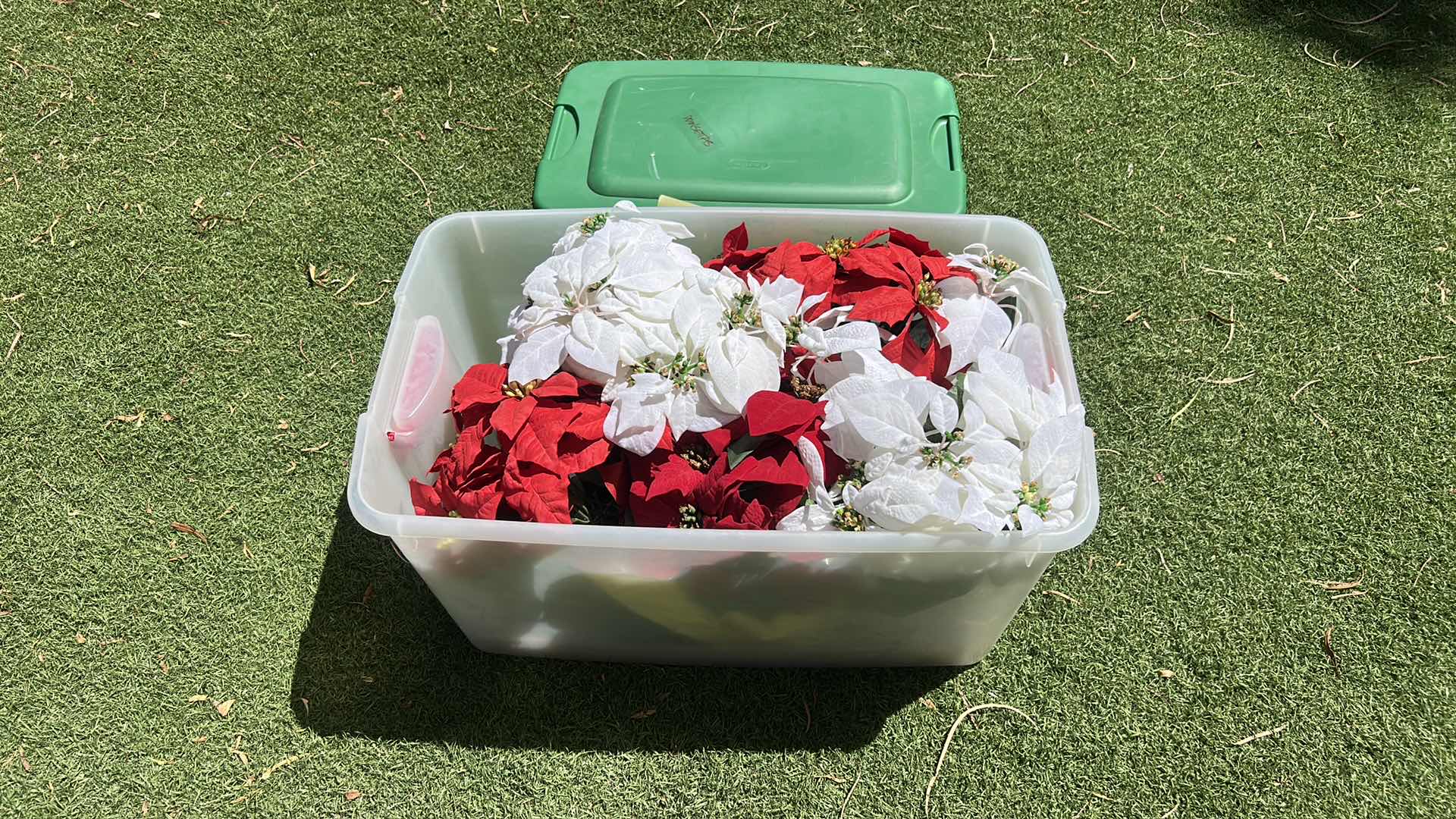 Photo 1 of TOTE WITH FAUX POINSETTIA FLOWERS