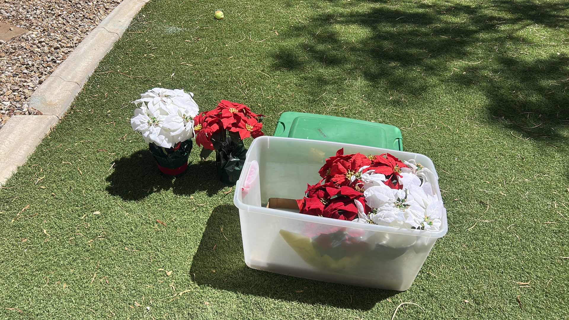 Photo 1 of TOTE WITH FAUX POINSETTIA FLOWERS