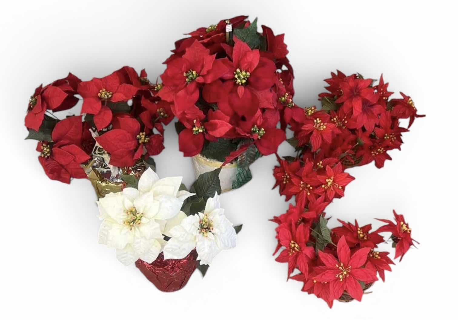 Photo 1 of FAUX POINSETTIA PLANTS