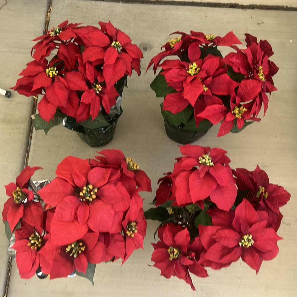 Photo 1 of 4 FAUX POINSETTIA PLANTS