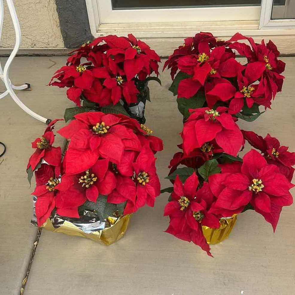 Photo 1 of 4 FAUX POINSETTIA PLANTS