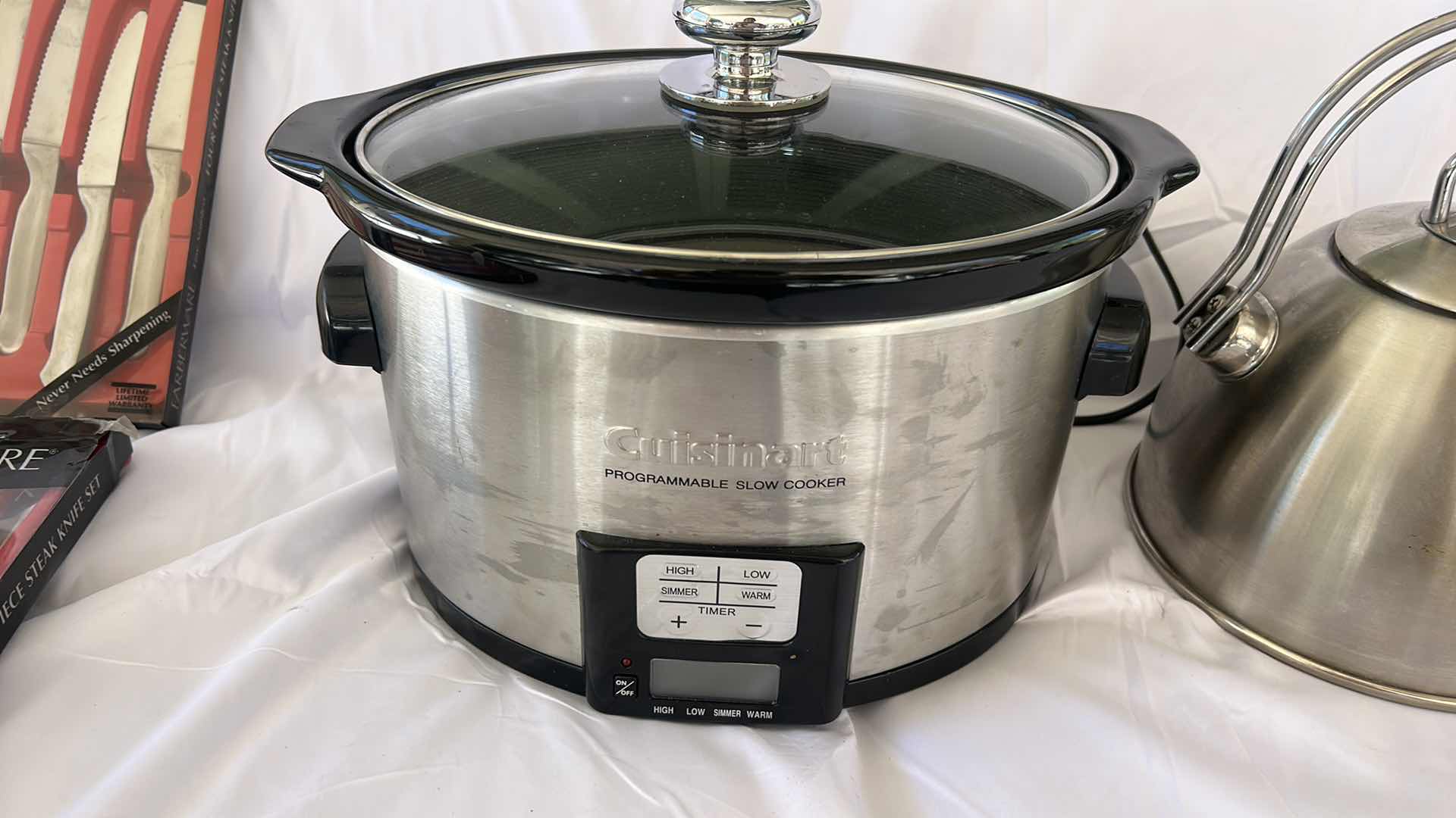 Photo 1 of CROCKPOT, TEAPOT AND SILVERWARE