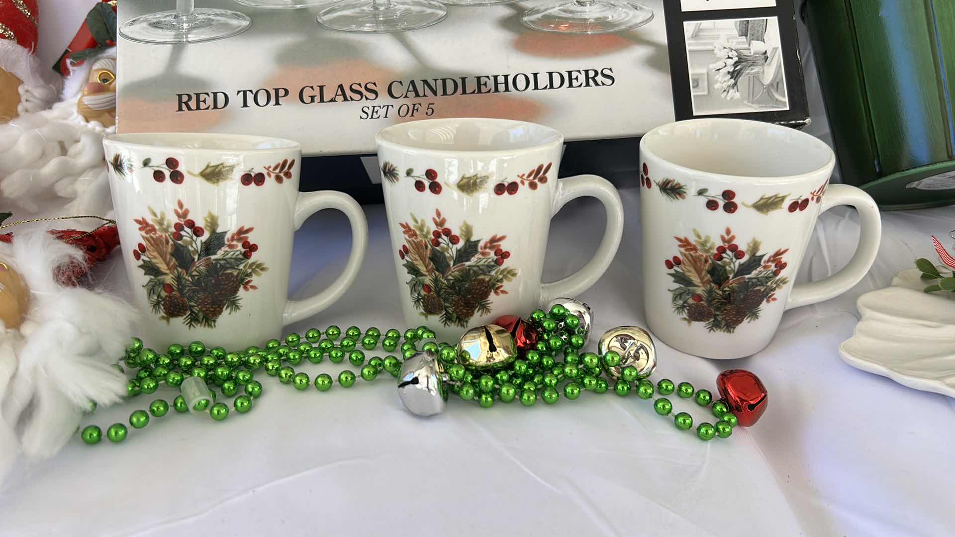 Photo 1 of CHRISTMAS ITEMS – CANDLESTICKS, COFFEE MUGS, AND MORE