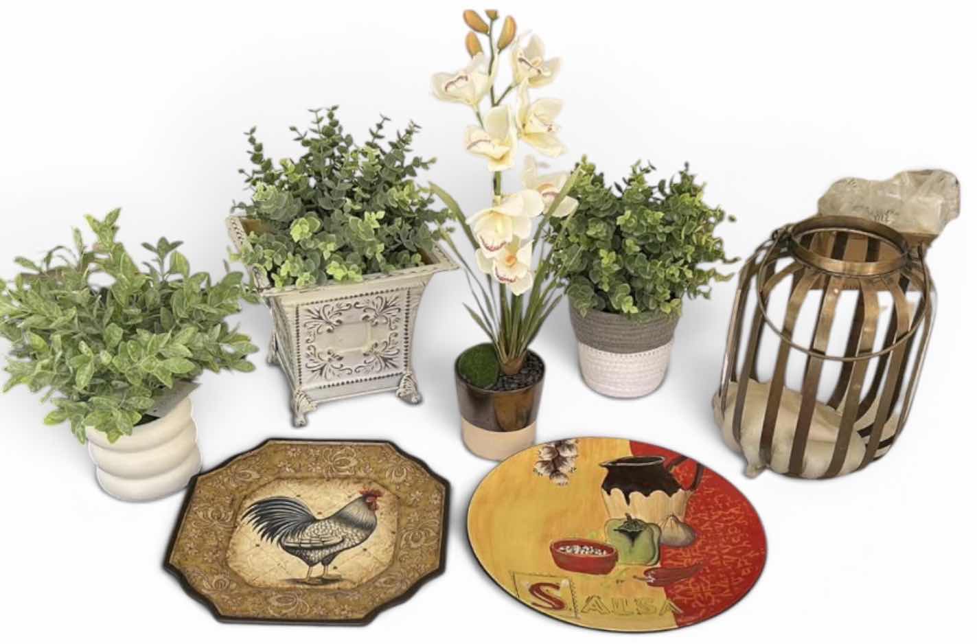 Photo 1 of HOME DECOR – FAUX GREENERY & FLORAL ARRANGEMENTS, AND DECORATIVE PLATES