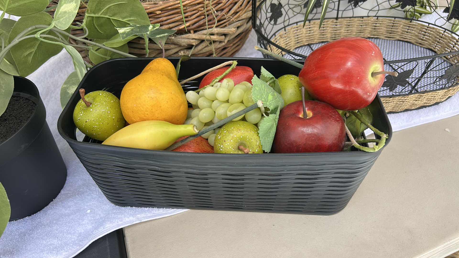 Photo 1 of HOME DECOR – BASKETS, FAUX FRUIT AND FAUX GREENERY ARRANGEMENTS