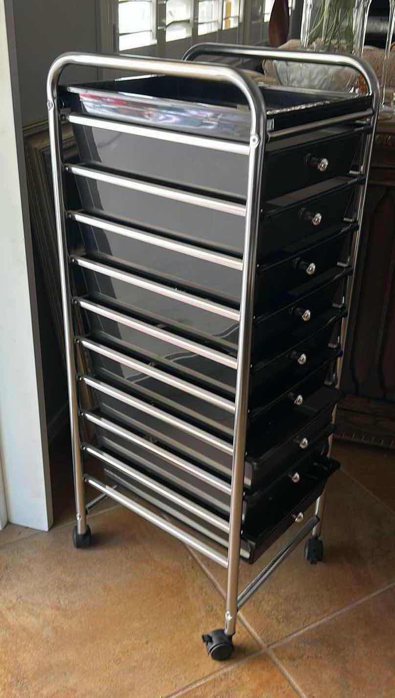 Photo 1 of 10-DRAWER ROLLING STORAGE CART 13“ x 15“ x H38“